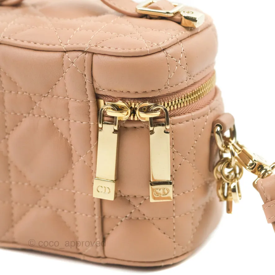 Christian Dior Micro Lady Dior Vanity Case Pink Cannage Lambskin