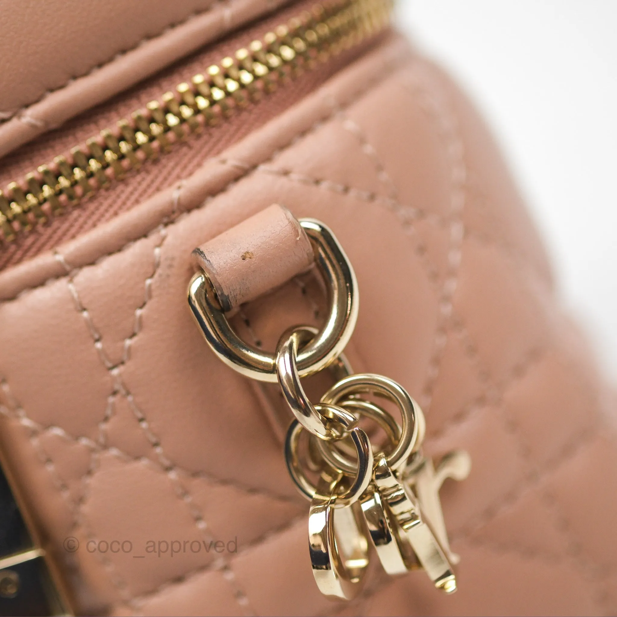 Christian Dior Micro Lady Dior Vanity Case Pink Cannage Lambskin