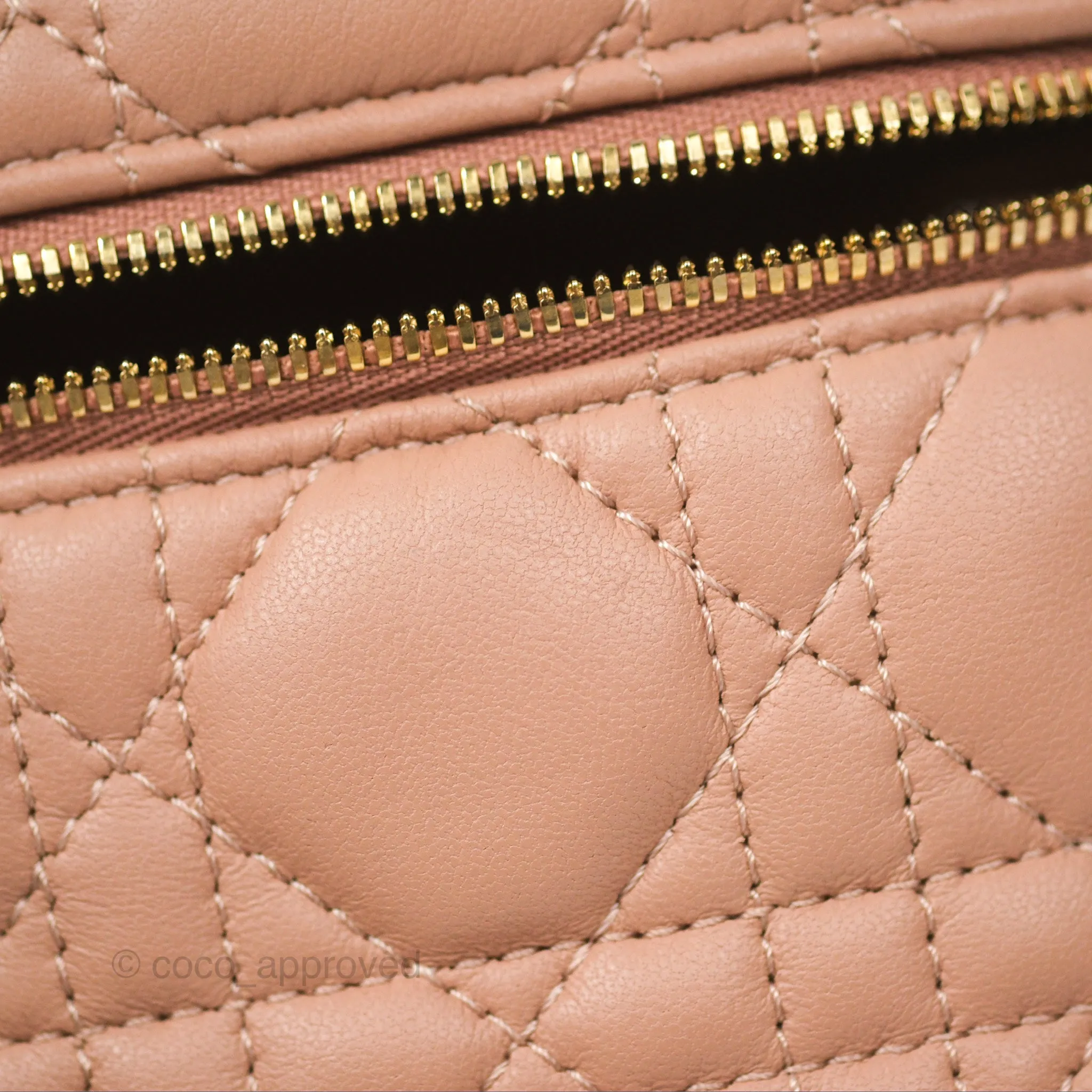 Christian Dior Micro Lady Dior Vanity Case Pink Cannage Lambskin