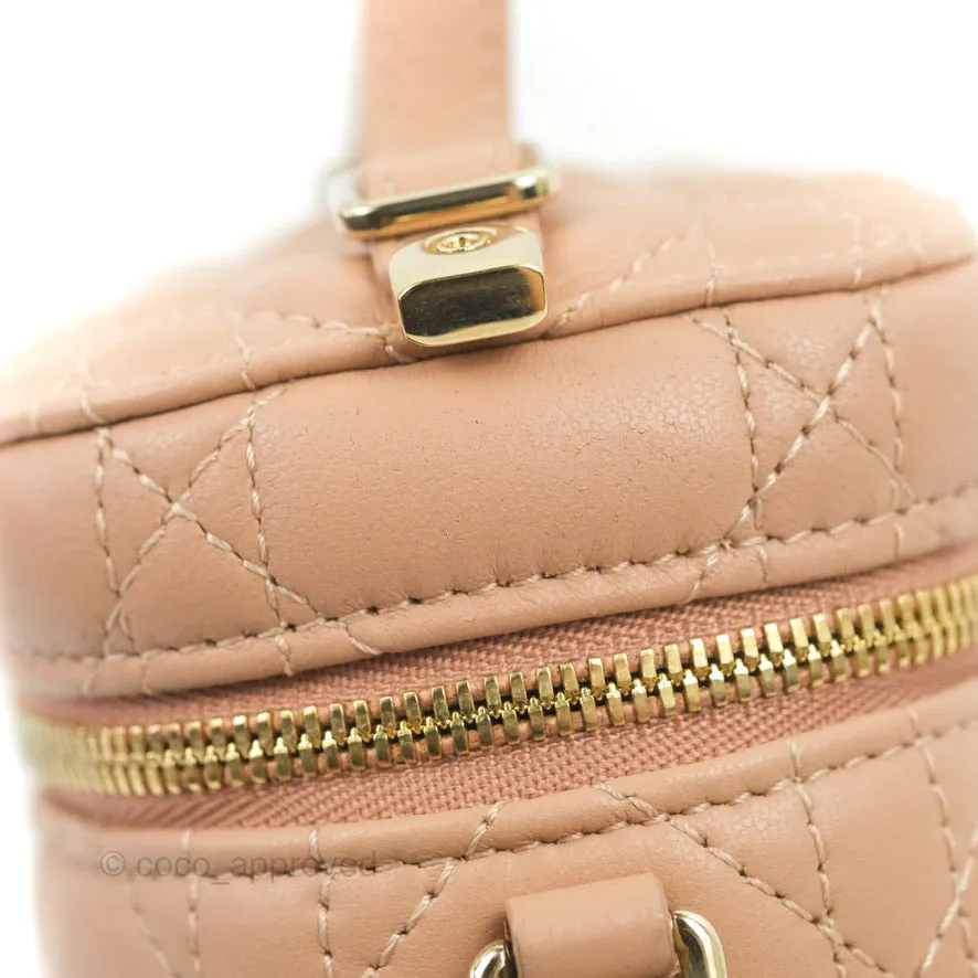 Christian Dior Micro Lady Dior Vanity Case Pink Cannage Lambskin