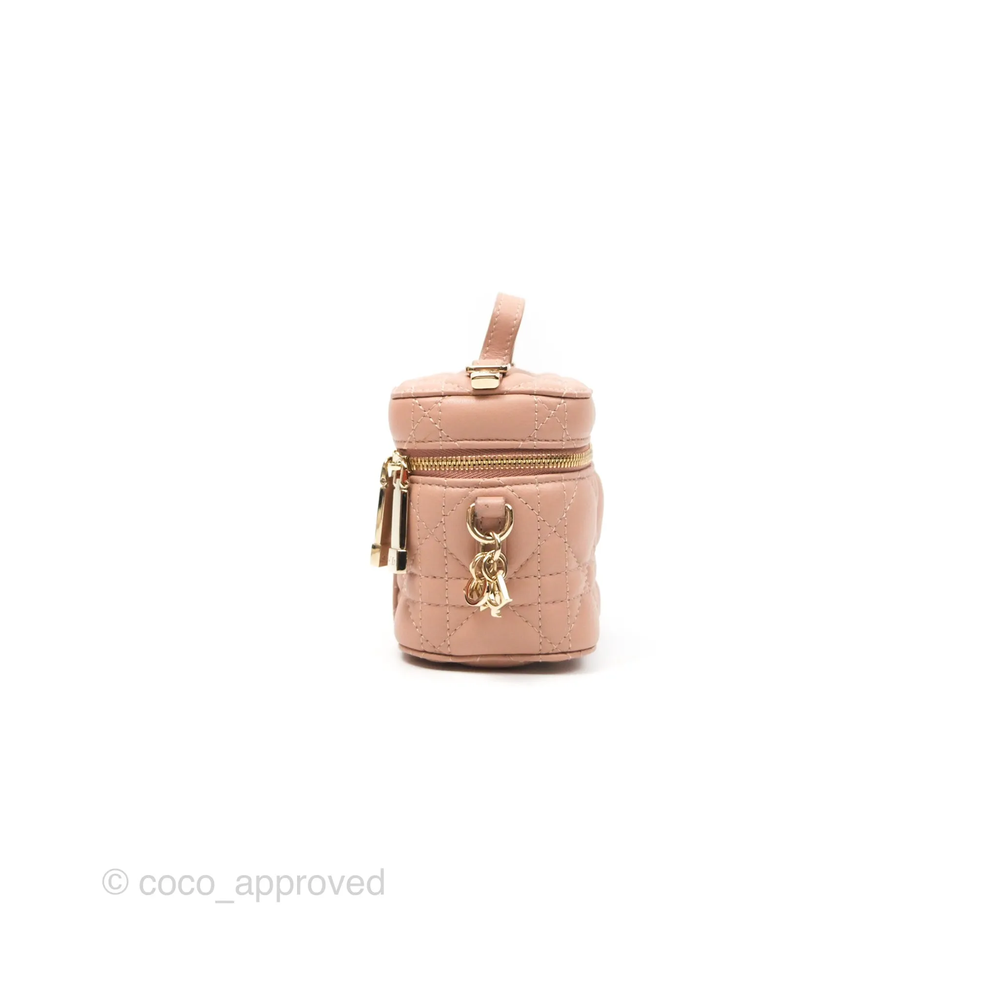 Christian Dior Micro Lady Dior Vanity Case Pink Cannage Lambskin