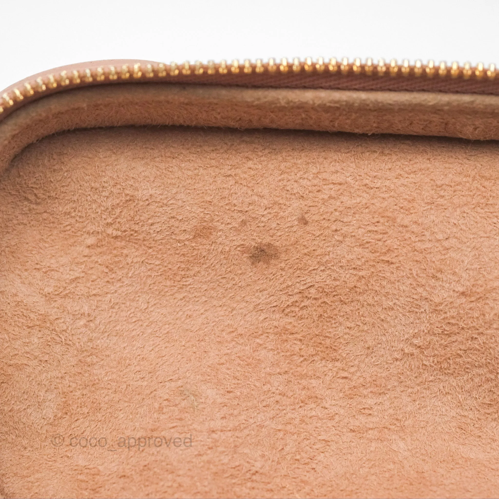 Christian Dior Micro Lady Dior Vanity Case Rose Des Vents Cannage Lambskin
