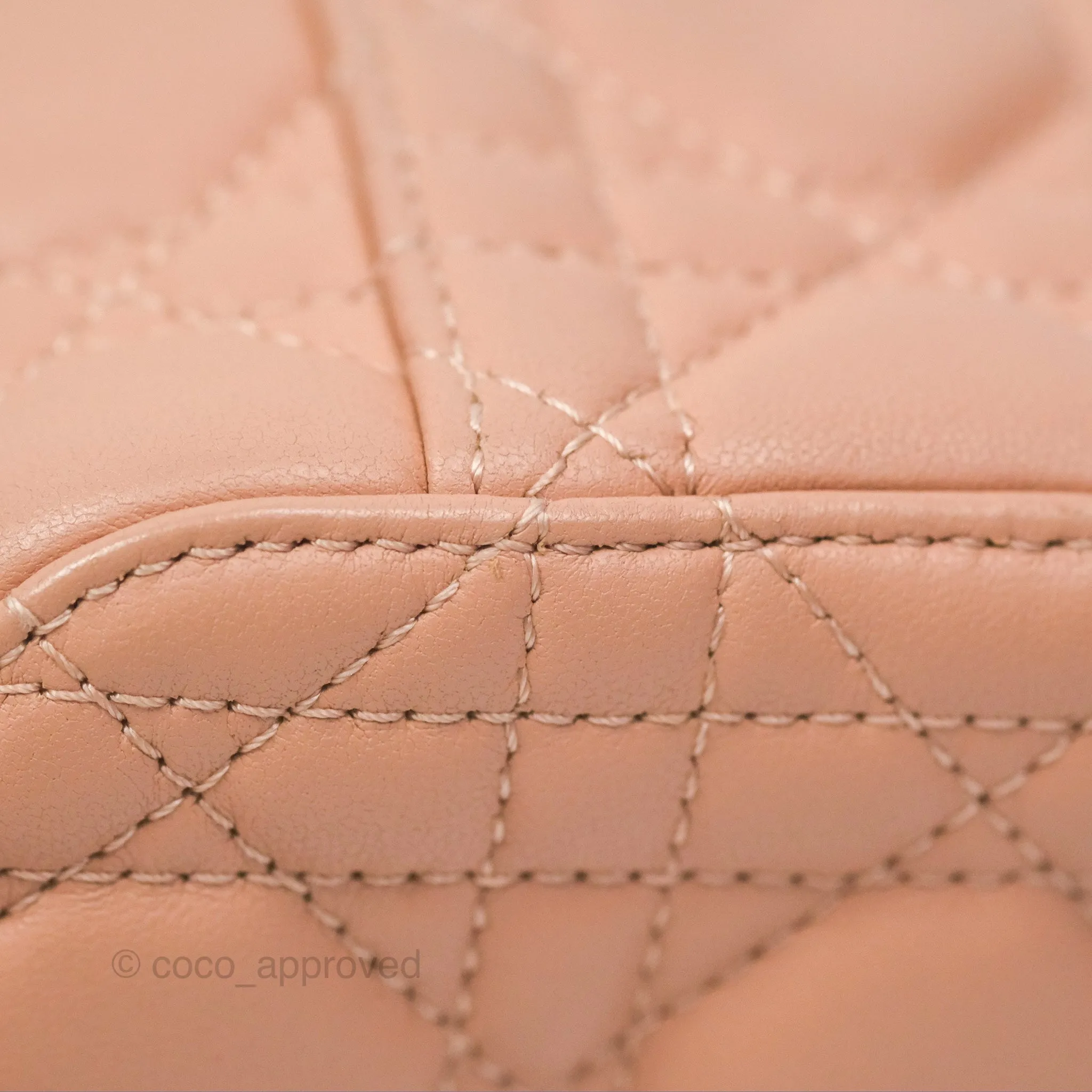 Christian Dior Micro Lady Dior Vanity Case Rose Des Vents Cannage Lambskin