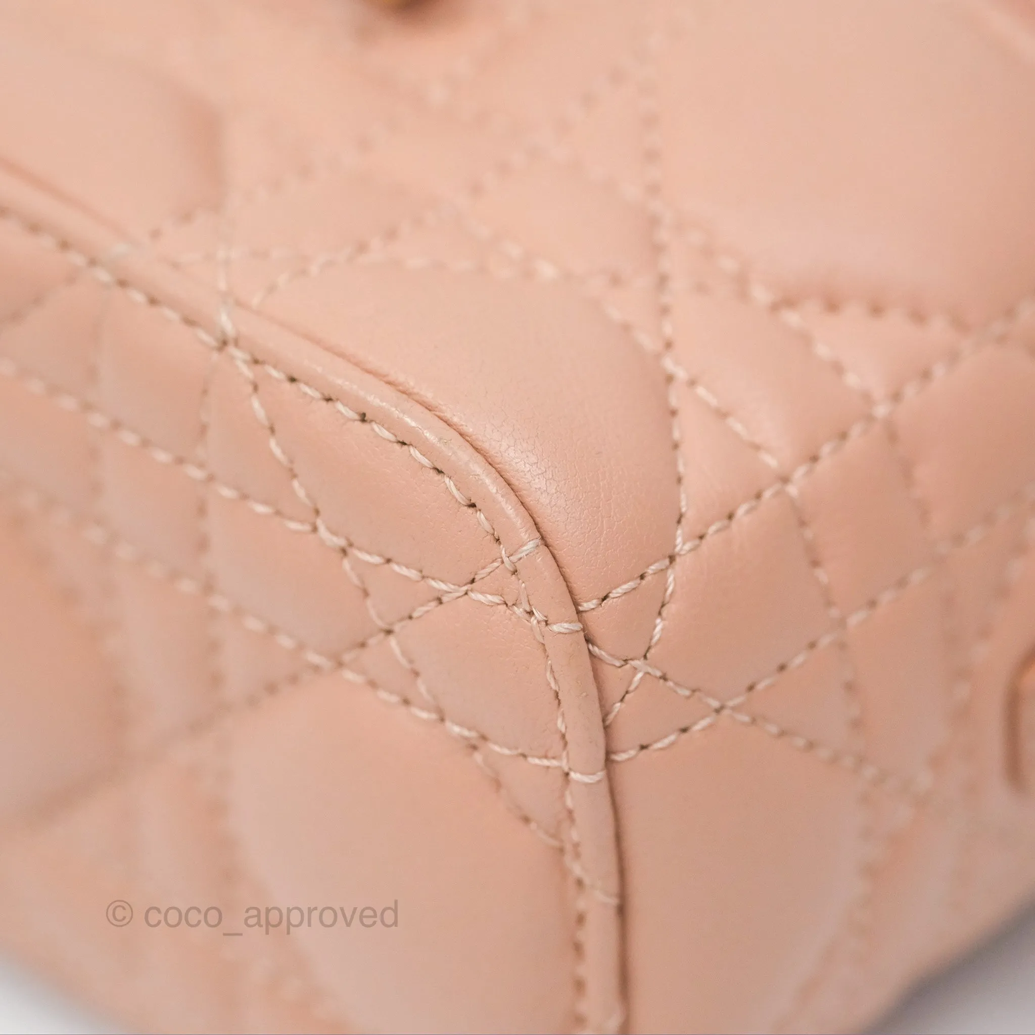 Christian Dior Micro Lady Dior Vanity Case Rose Des Vents Cannage Lambskin