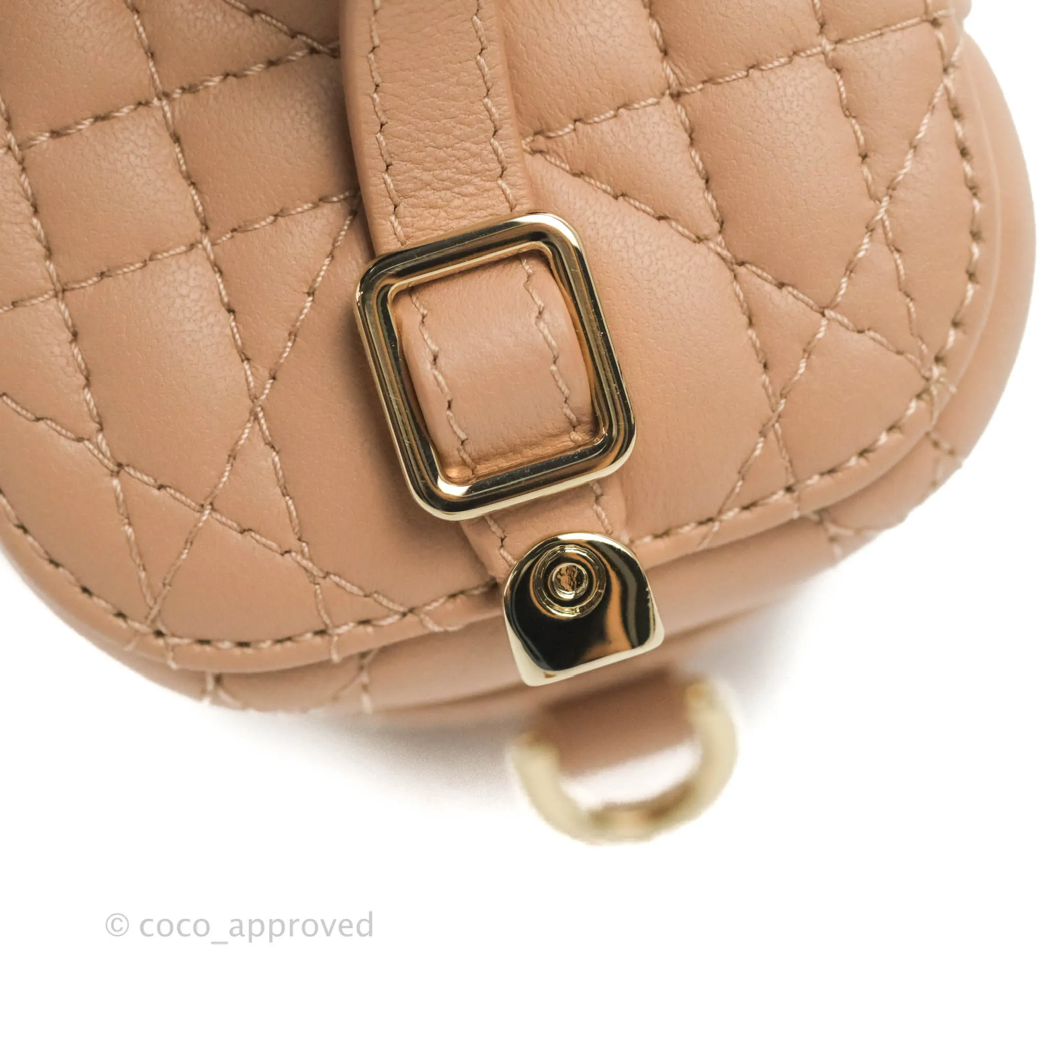 Christian Dior Micro Lady Dior Vanity Lambskin Rose De Ven Cannage Lambskin