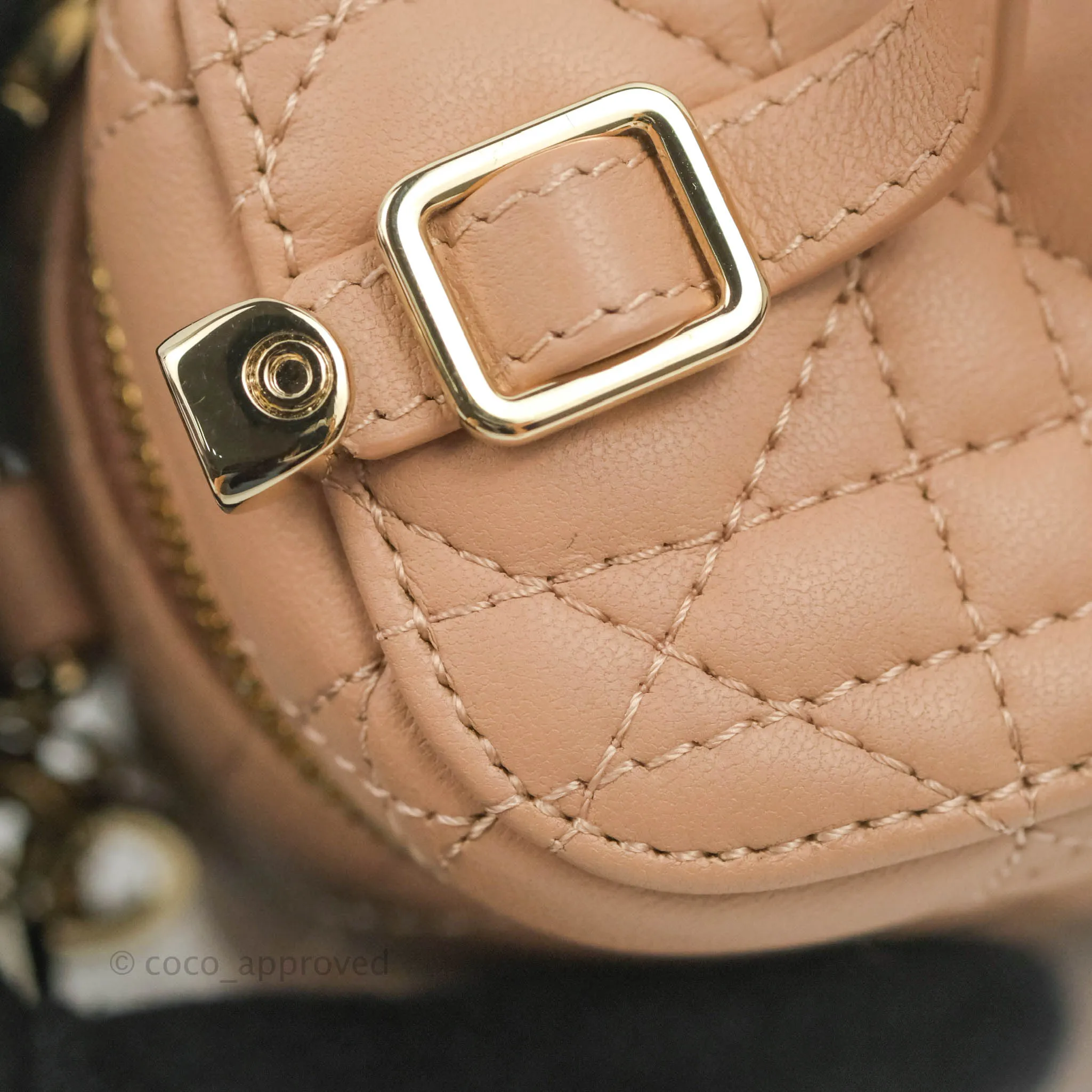 Christian Dior Micro Lady Dior Vanity Lambskin Rose De Ven Cannage Lambskin