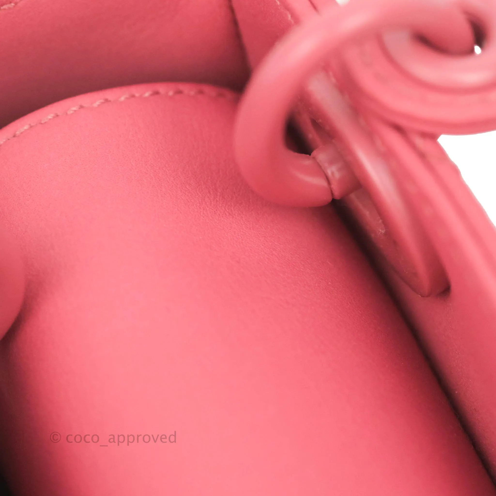 Christian Dior Mini Cannage Lady Dior Dark Pink Matte Pink Hardware