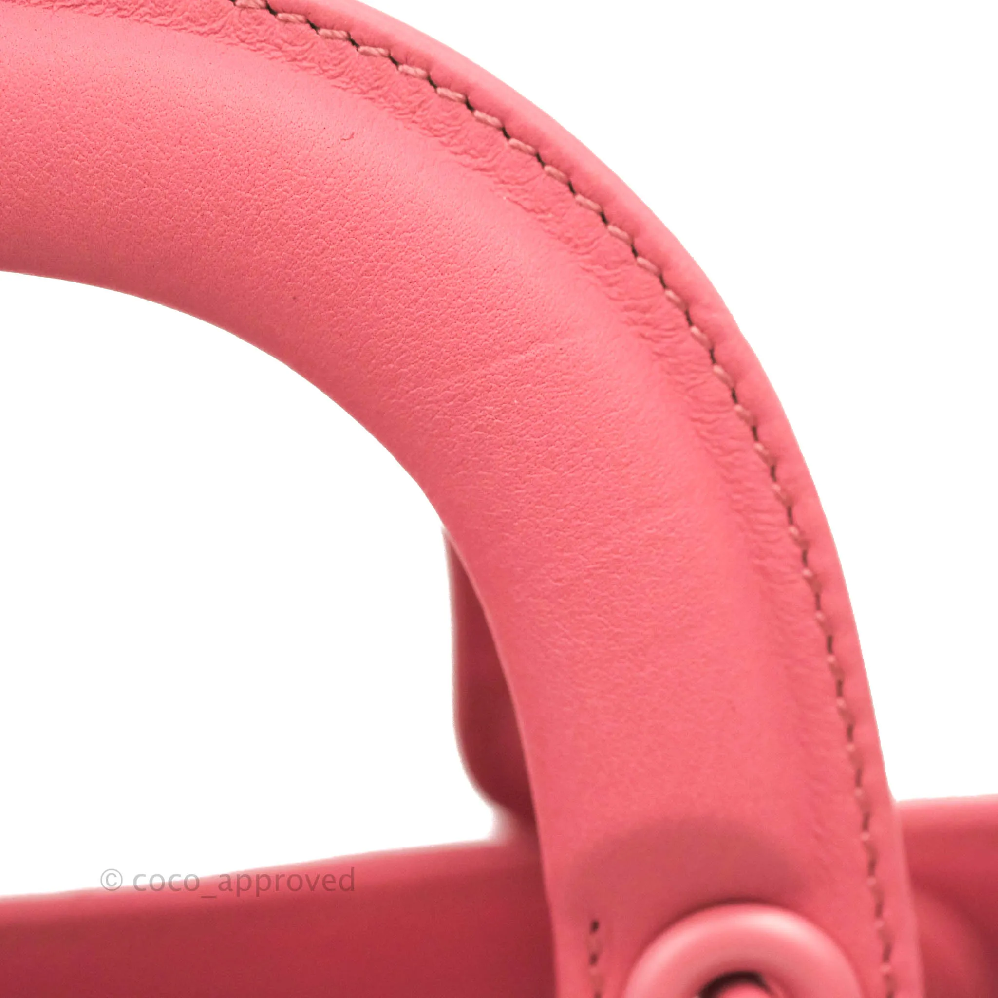Christian Dior Mini Cannage Lady Dior Dark Pink Matte Pink Hardware