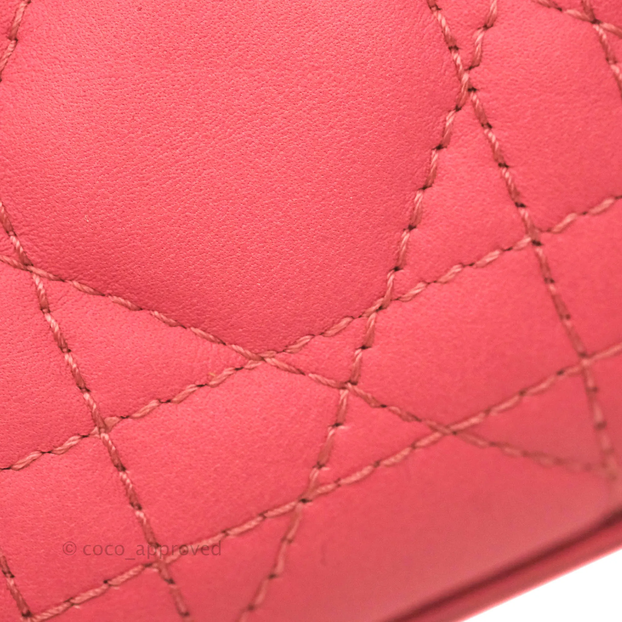 Christian Dior Mini Cannage Lady Dior Dark Pink Matte Pink Hardware