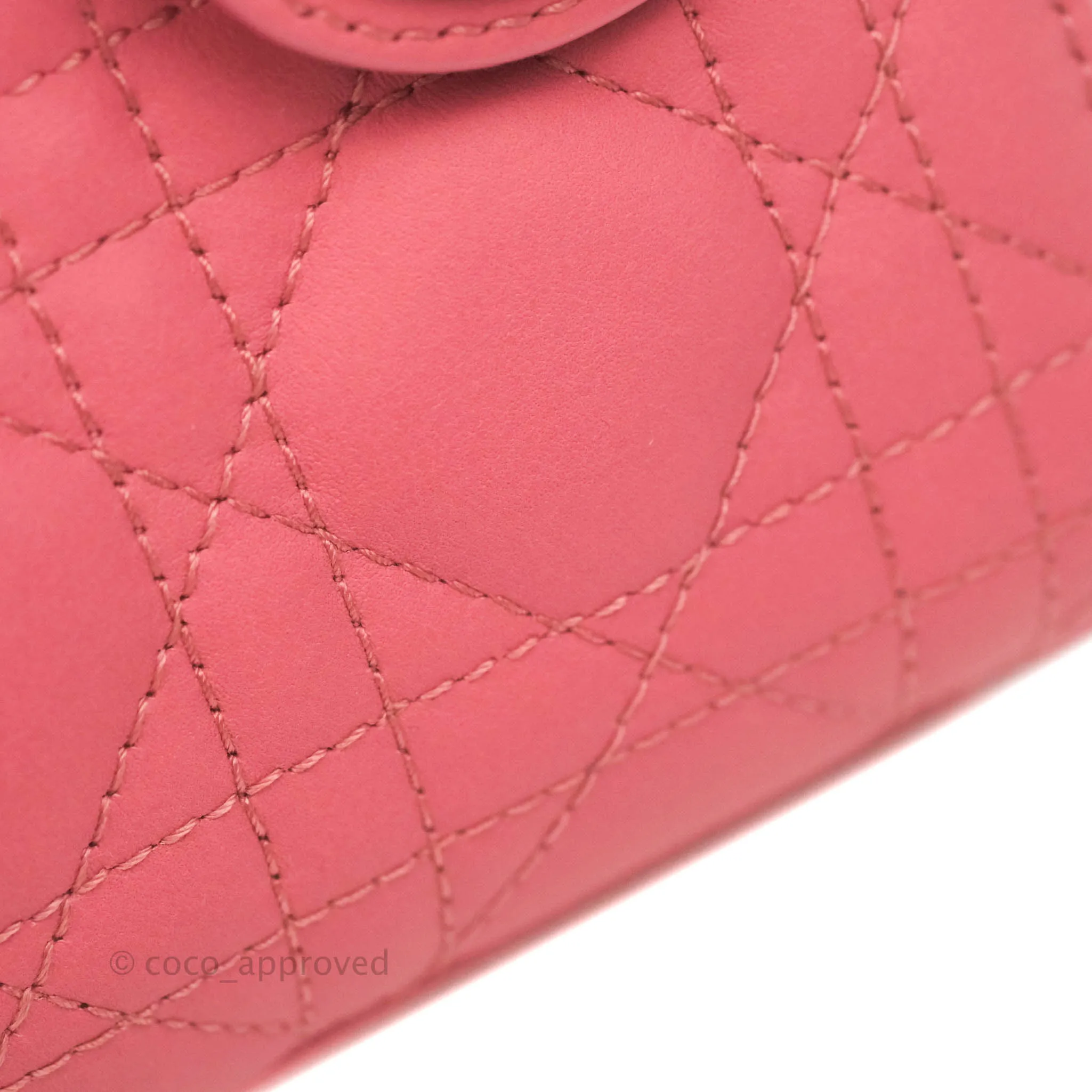 Christian Dior Mini Cannage Lady Dior Dark Pink Matte Pink Hardware