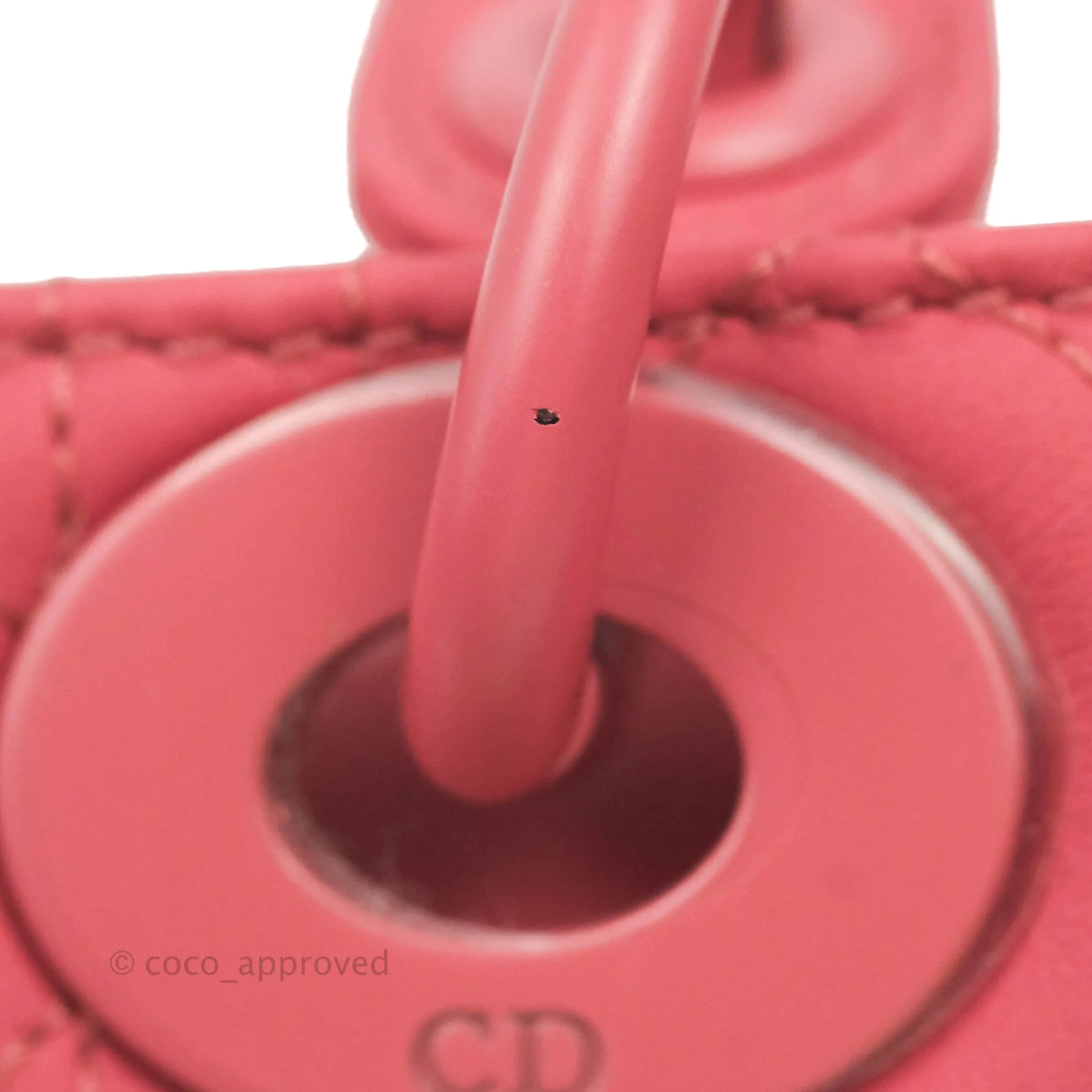 Christian Dior Mini Cannage Lady Dior Dark Pink Matte Pink Hardware