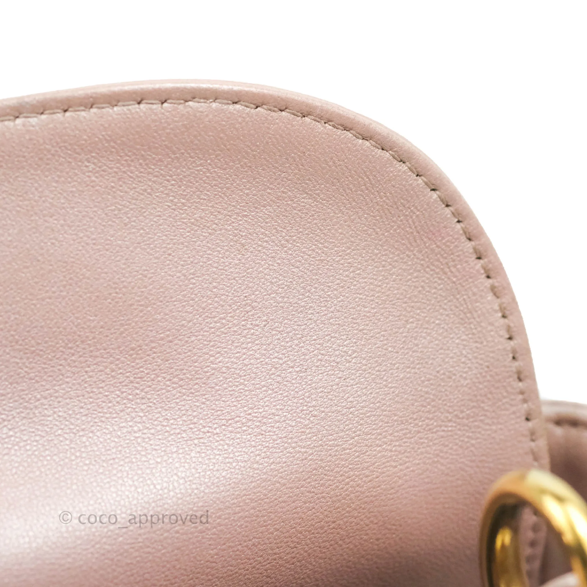 Christian Dior Mini Lady Dior Iridescent Light Pink Cannage Gold Hardware