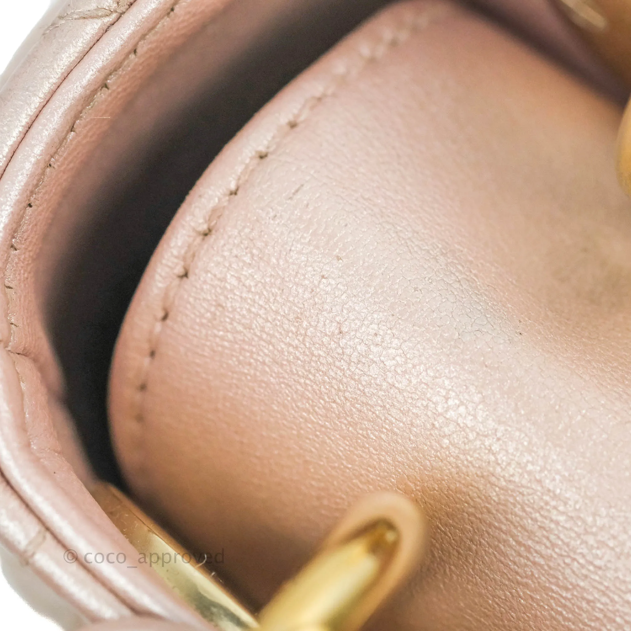Christian Dior Mini Lady Dior Iridescent Light Pink Cannage Gold Hardware
