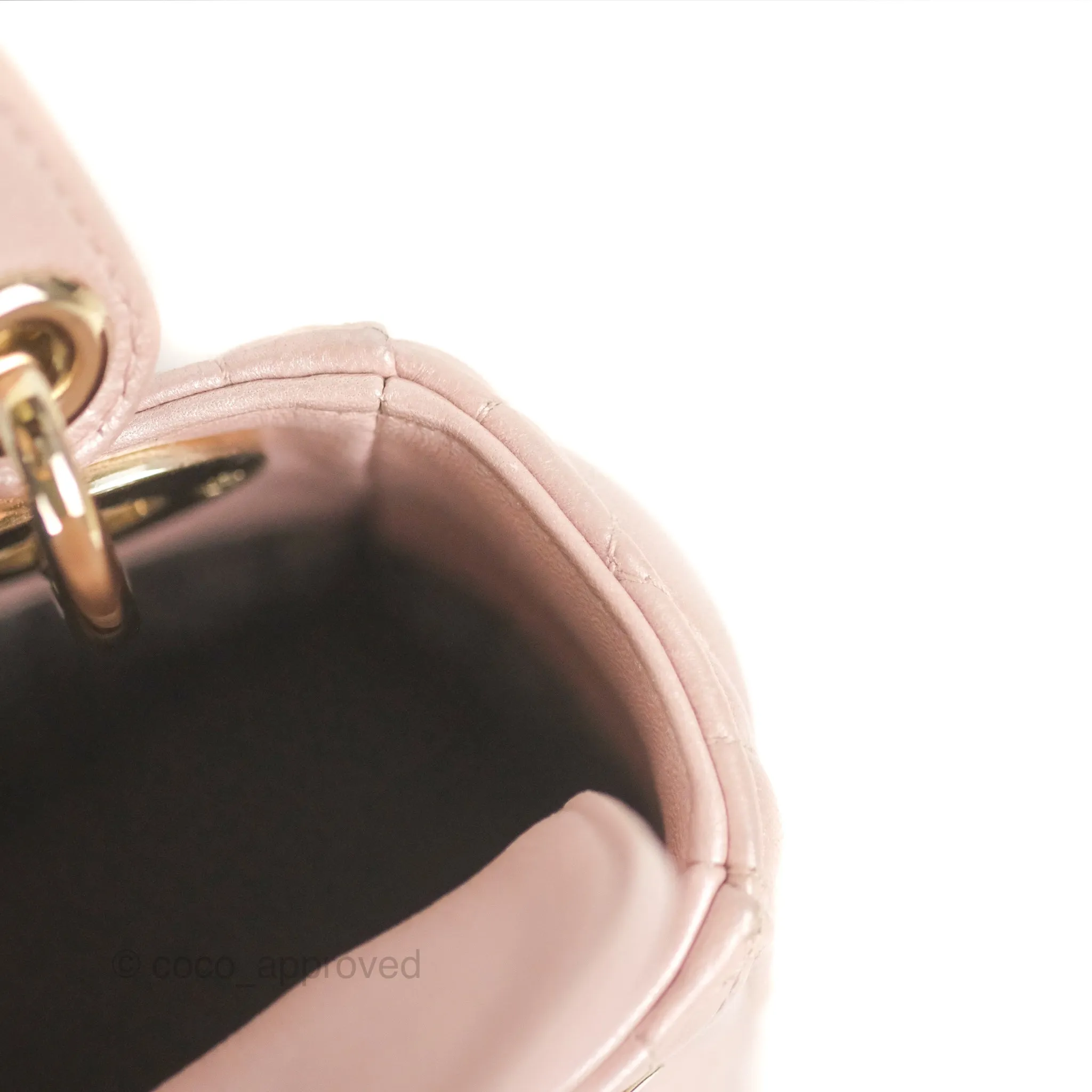 Christian Dior Mini Lady Dior Iridescent Light Pink Cannage Gold Hardware