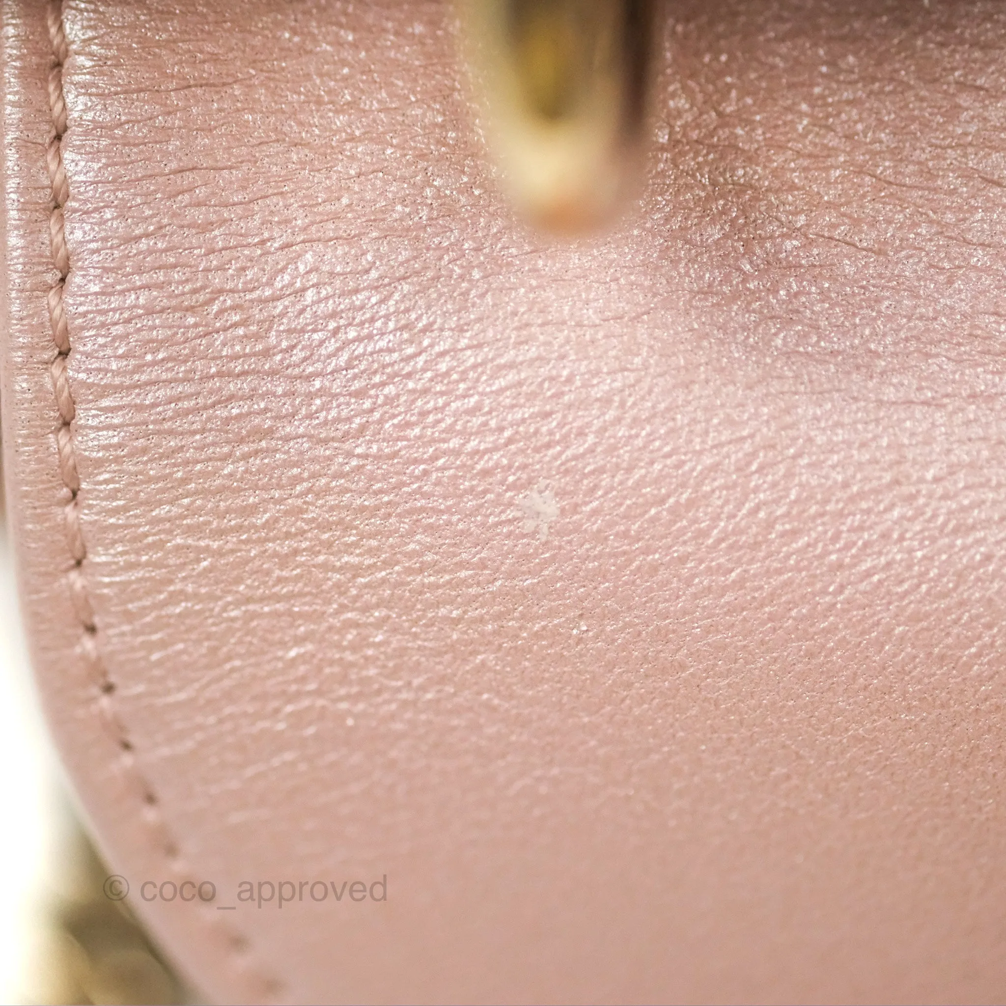 Christian Dior Mini Lady Dior Iridescent Light Pink Cannage Gold Hardware