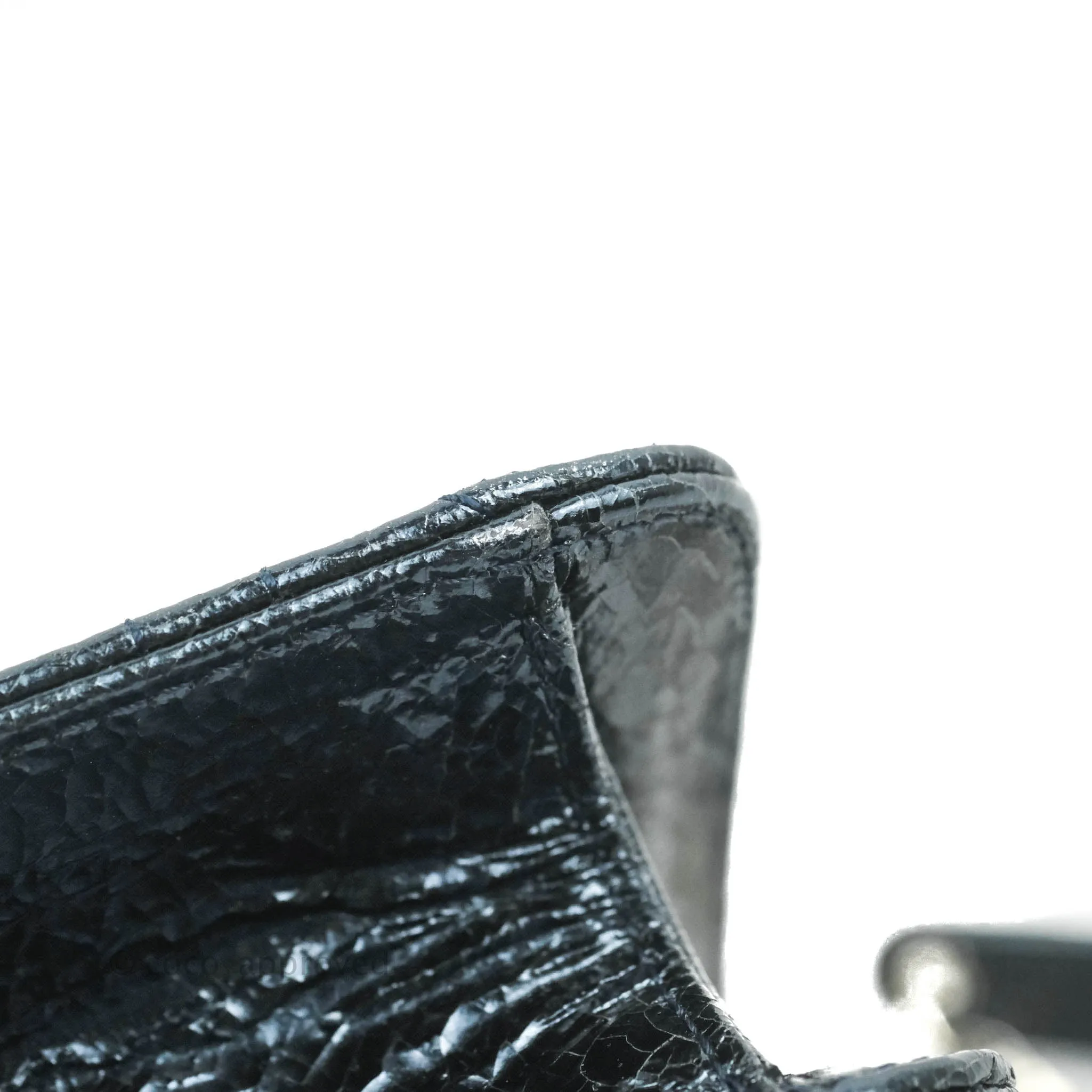 Christian Dior Miss Dior WOC Cannage Metallic Blue Silver Hardware