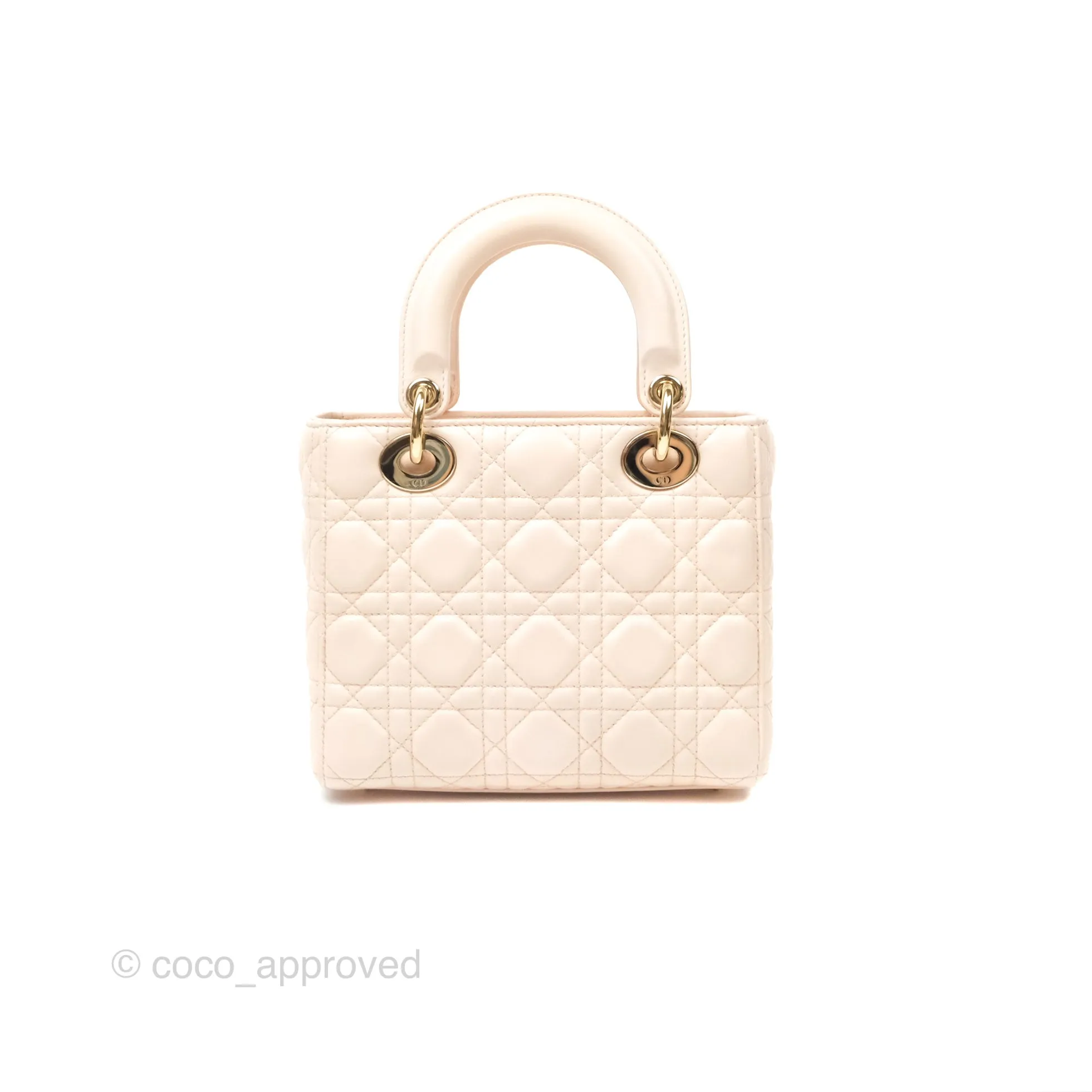 Christian Dior My ABCDior Lady Dior Baby Pink Cannage Lambskin Gold Hardware