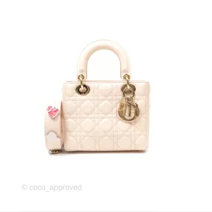 Christian Dior My ABCDior Lady Dior Baby Pink Cannage Lambskin Gold Hardware