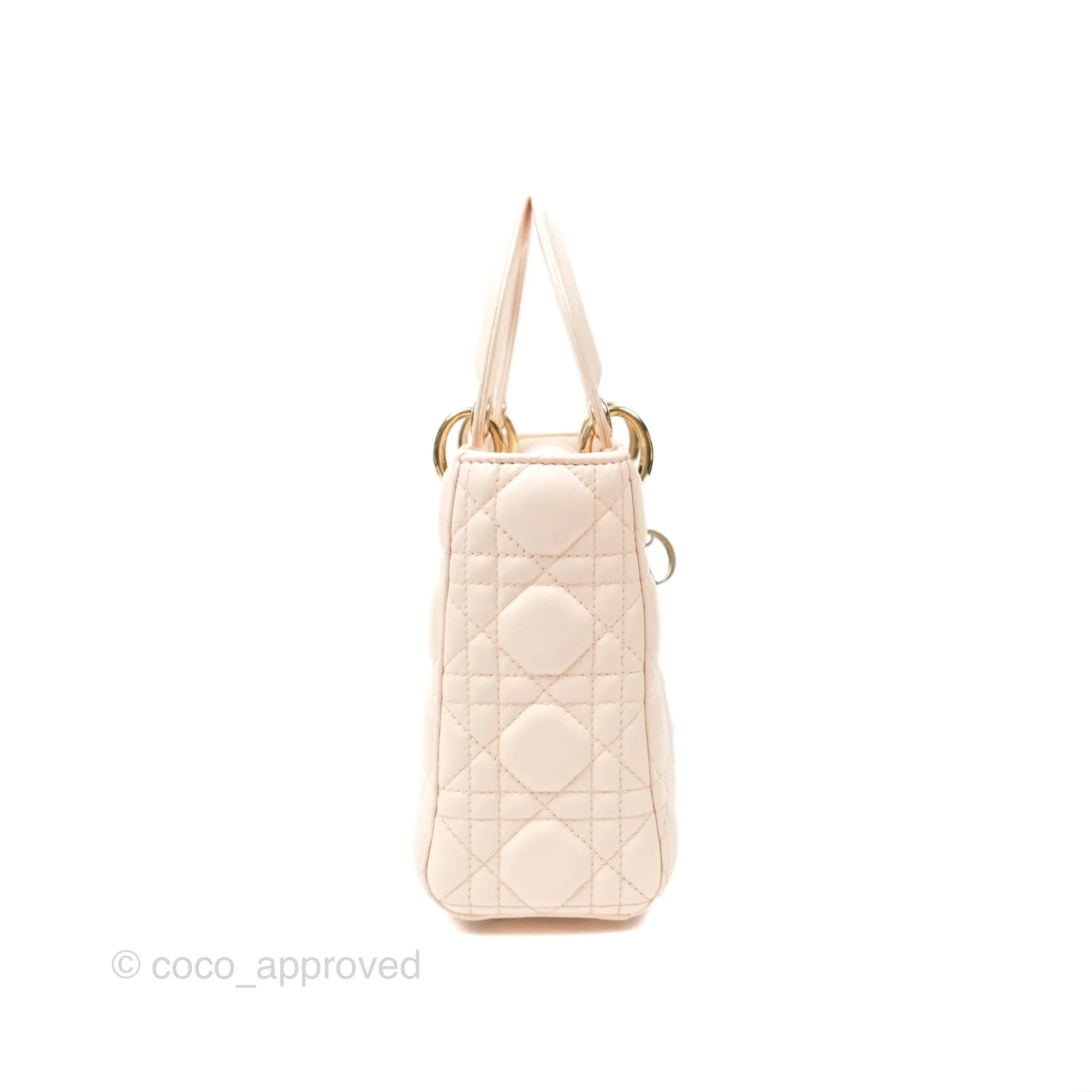 Christian Dior My ABCDior Lady Dior Baby Pink Cannage Lambskin Gold Hardware