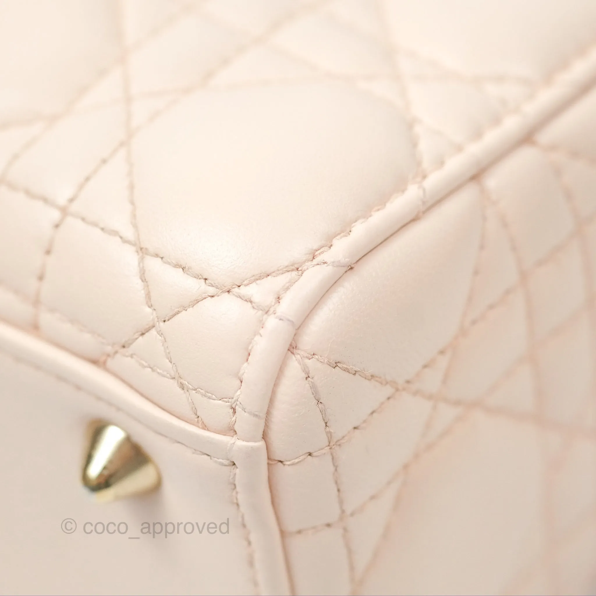 Christian Dior My ABCDior Lady Dior Baby Pink Cannage Lambskin Gold Hardware