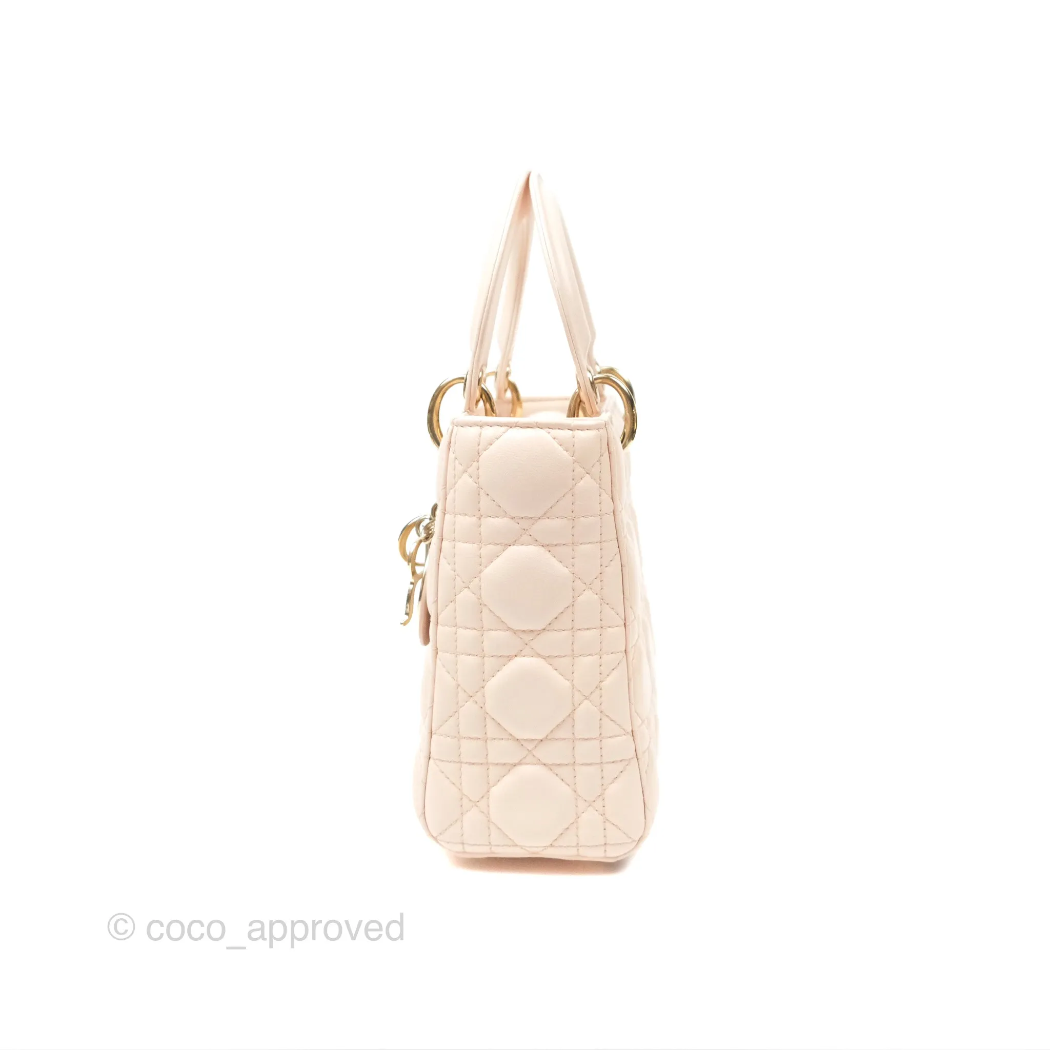 Christian Dior My ABCDior Lady Dior Baby Pink Cannage Lambskin Gold Hardware