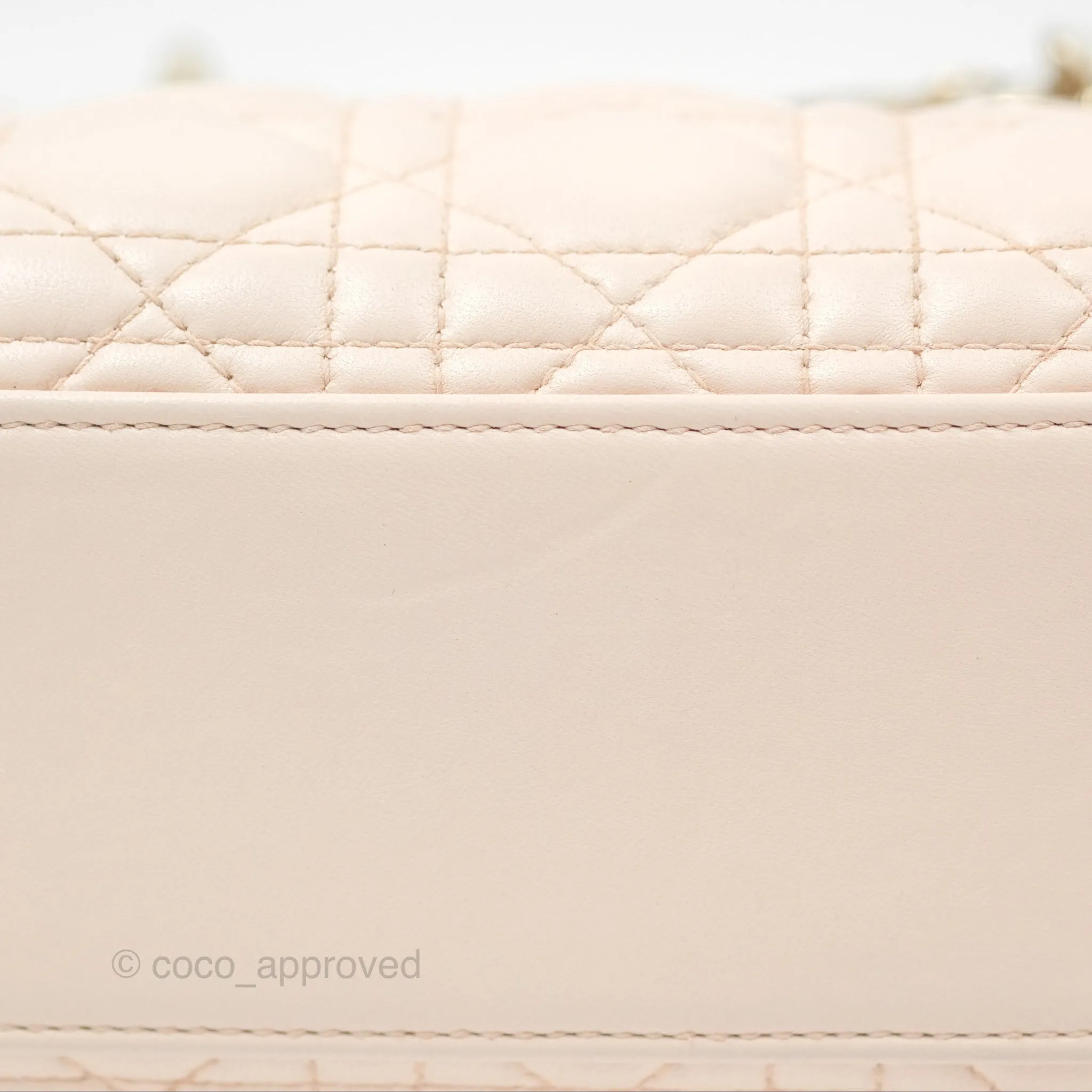 Christian Dior My ABCDior Lady Dior Baby Pink Cannage Lambskin Gold Hardware