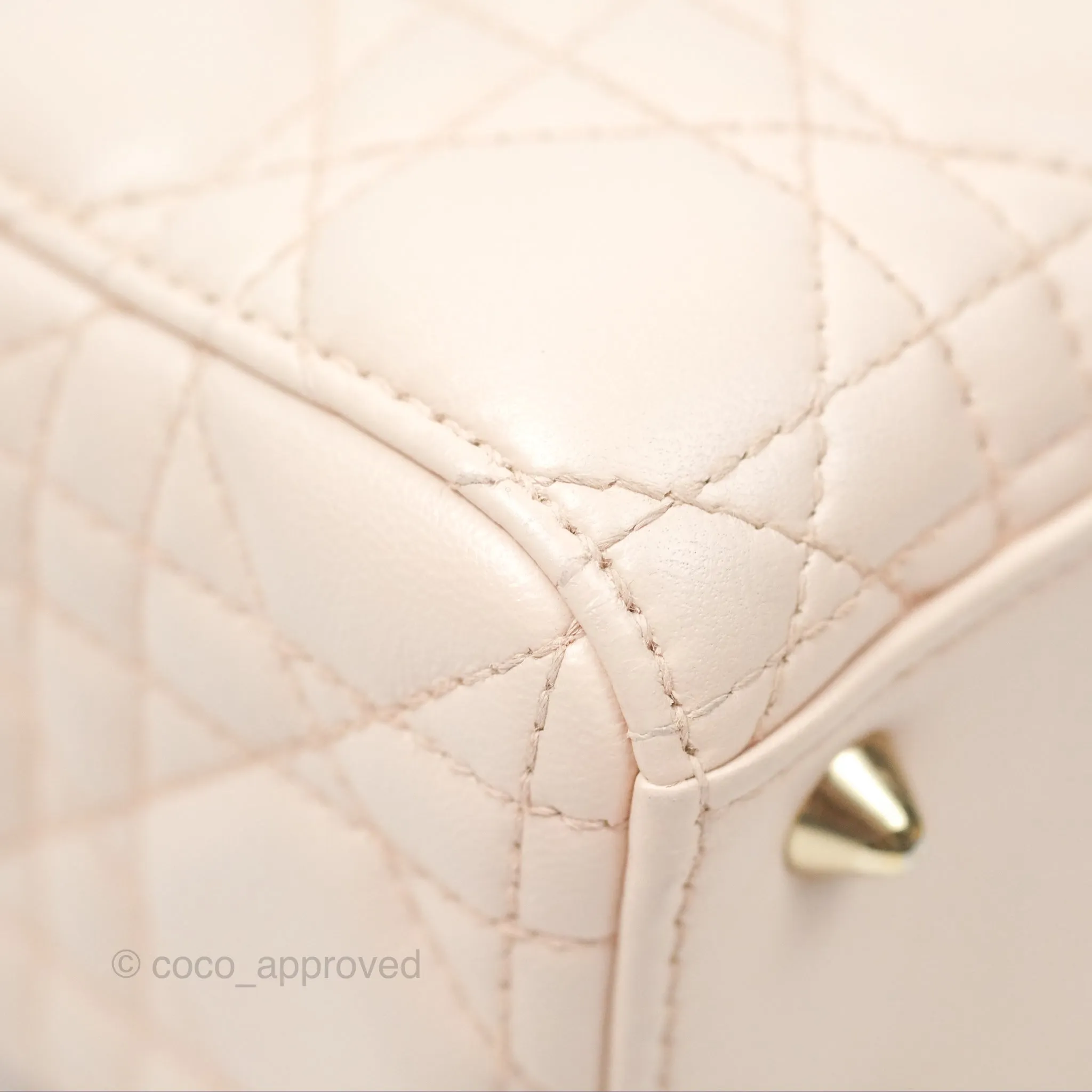 Christian Dior My ABCDior Lady Dior Baby Pink Cannage Lambskin Gold Hardware