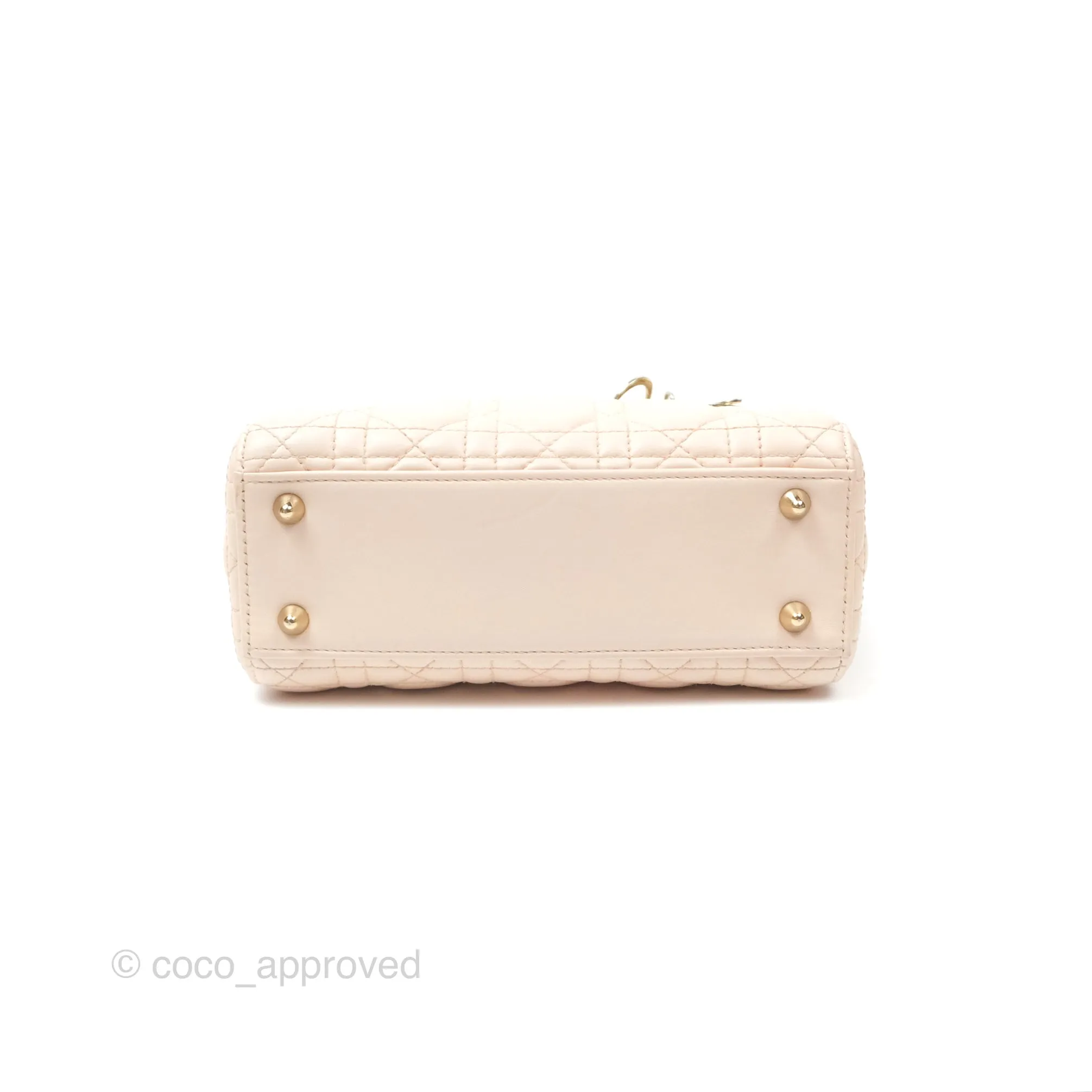 Christian Dior My ABCDior Lady Dior Baby Pink Cannage Lambskin Gold Hardware
