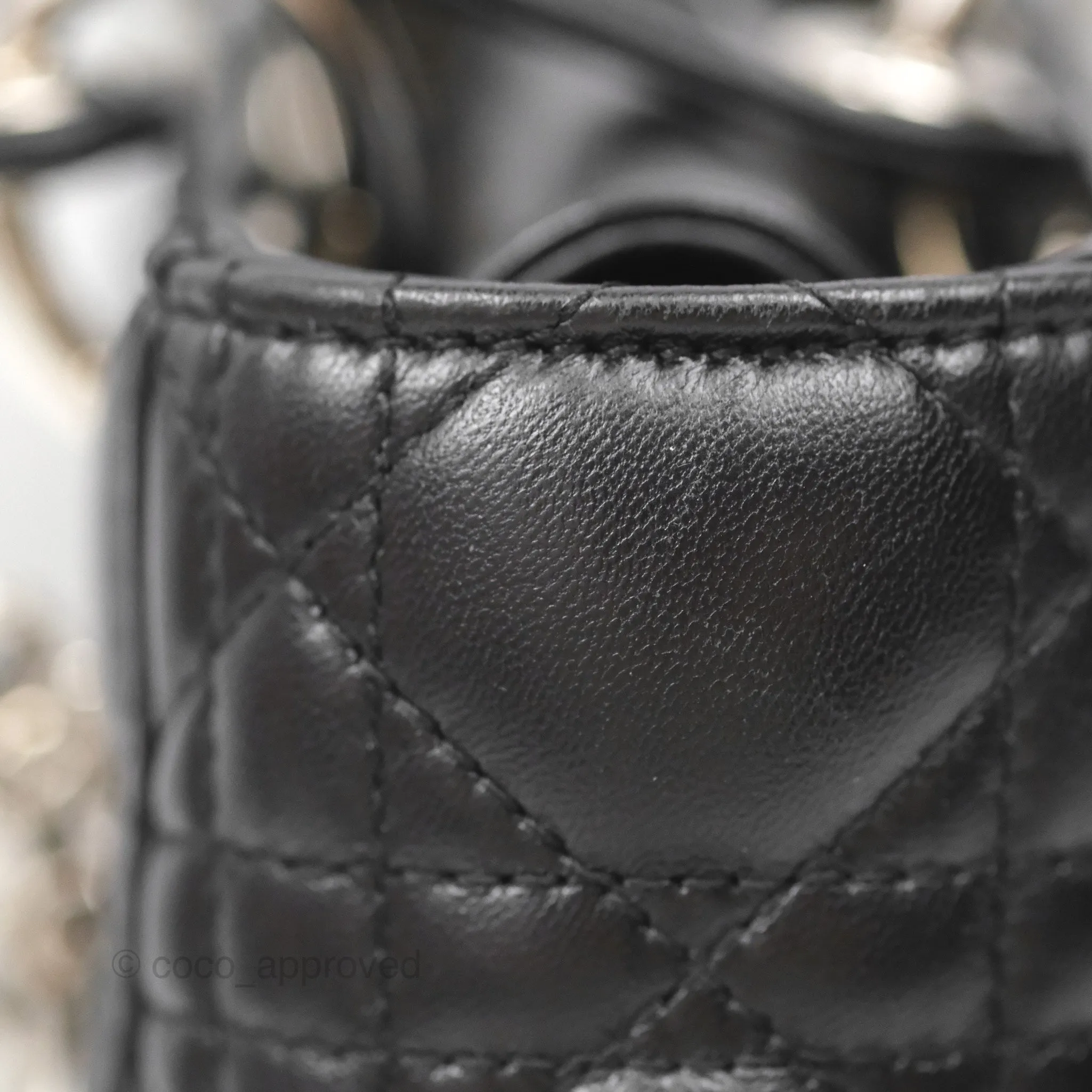 Christian Dior My ABCDior Lady Dior Black Lambskin Silver Hardware