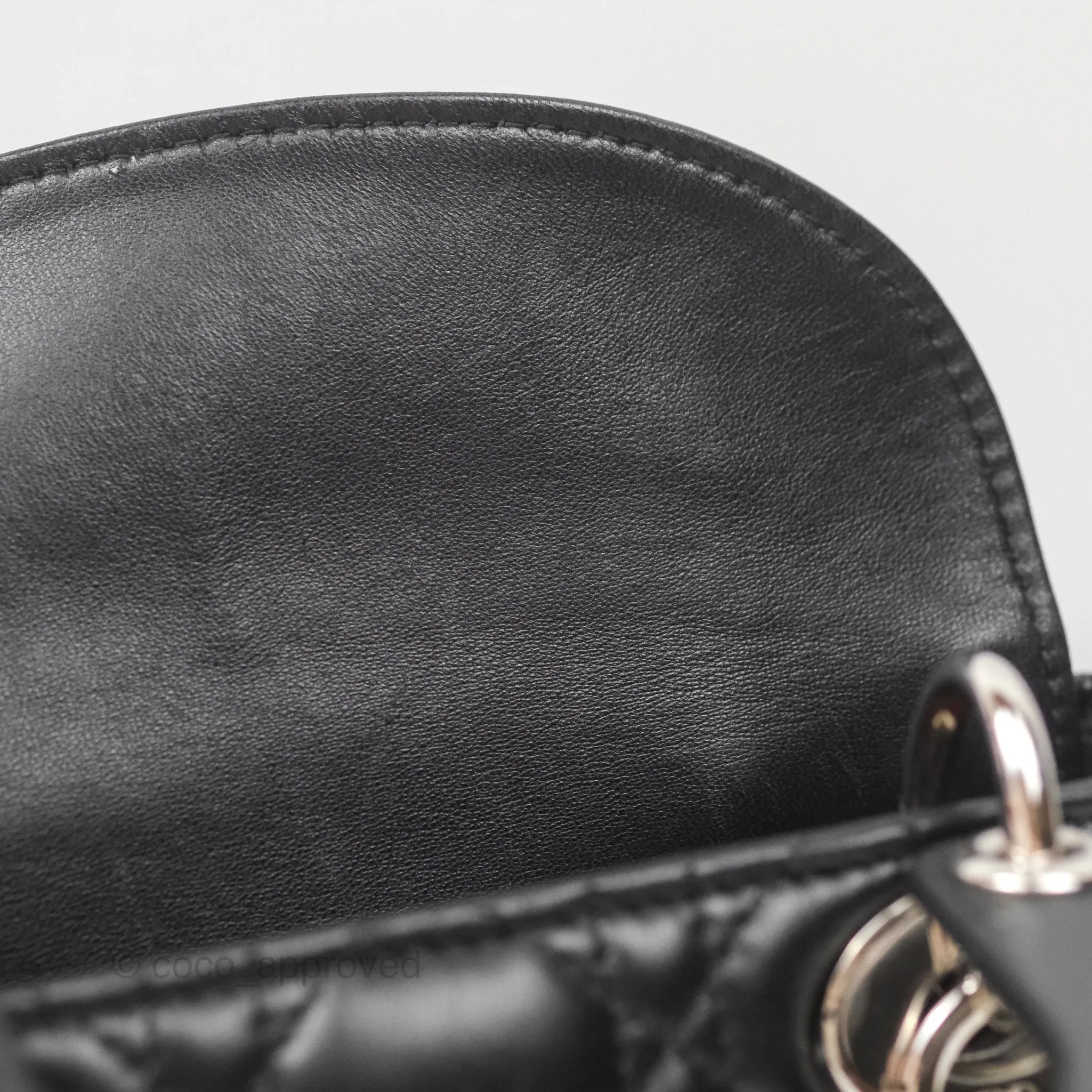 Christian Dior My ABCDior Lady Dior Black Lambskin Silver Hardware