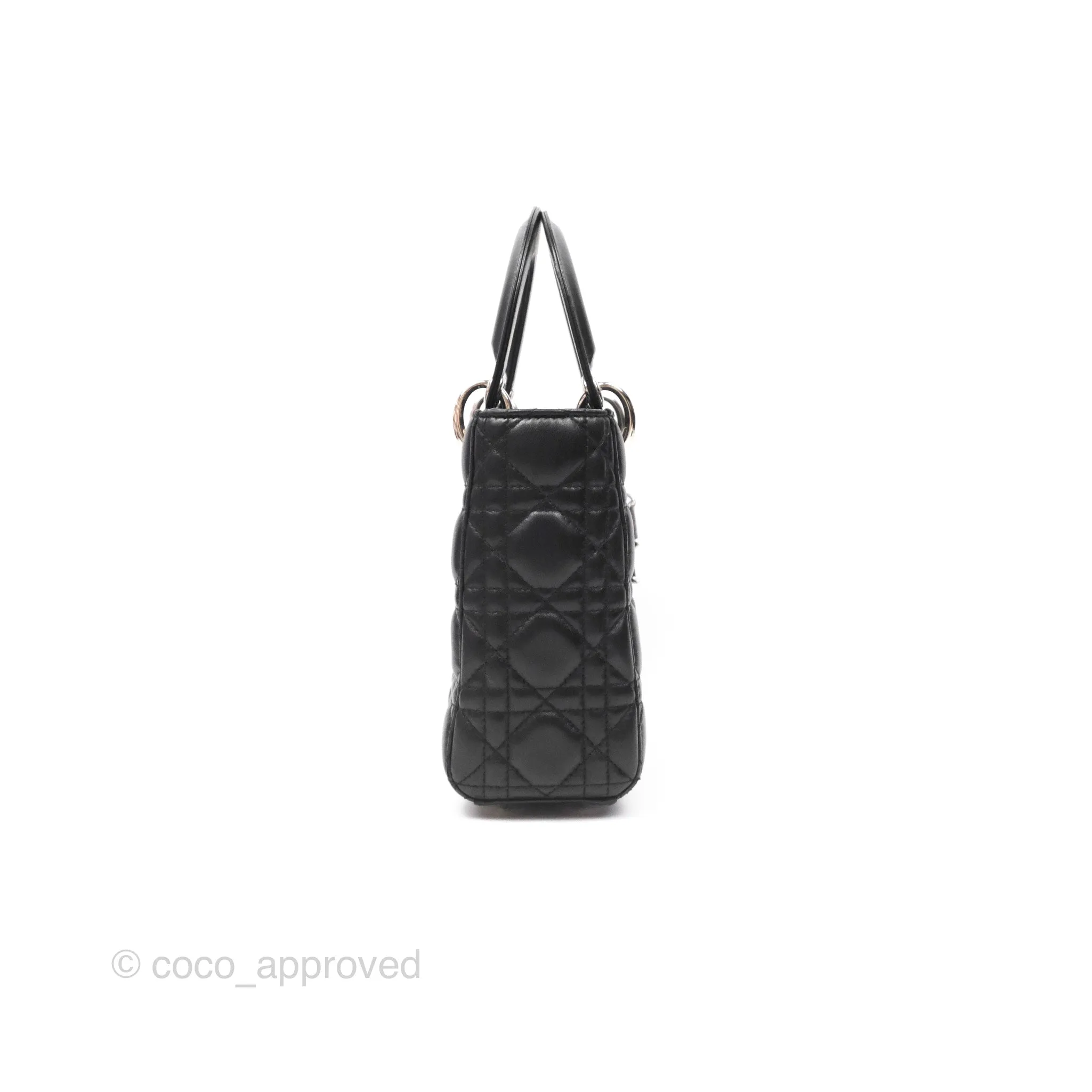 Christian Dior My ABCDior Lady Dior Black Lambskin Silver Hardware