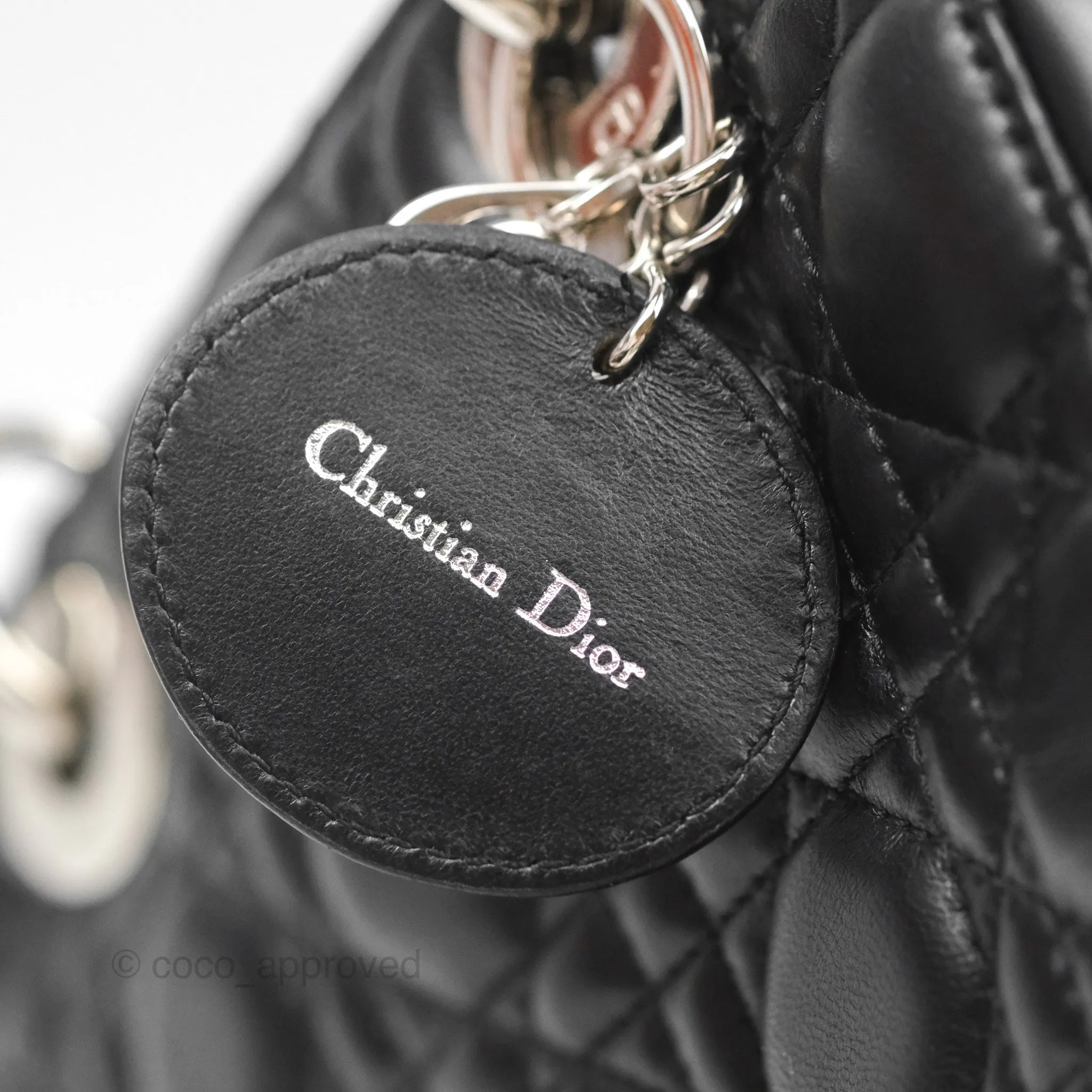 Christian Dior My ABCDior Lady Dior Black Lambskin Silver Hardware