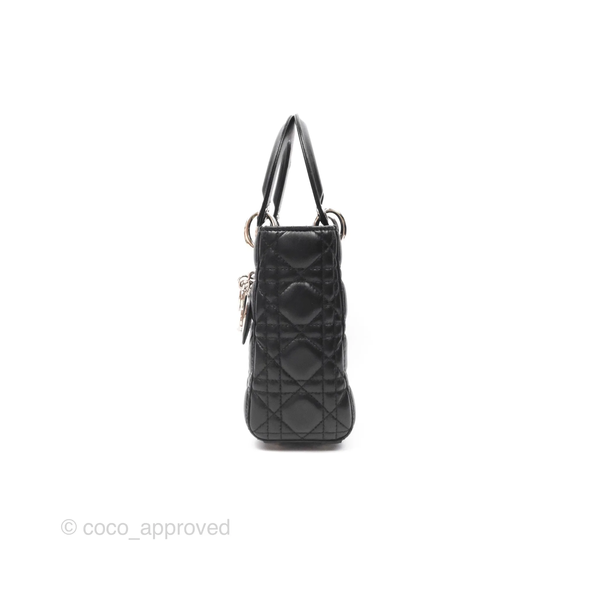 Christian Dior My ABCDior Lady Dior Black Lambskin Silver Hardware