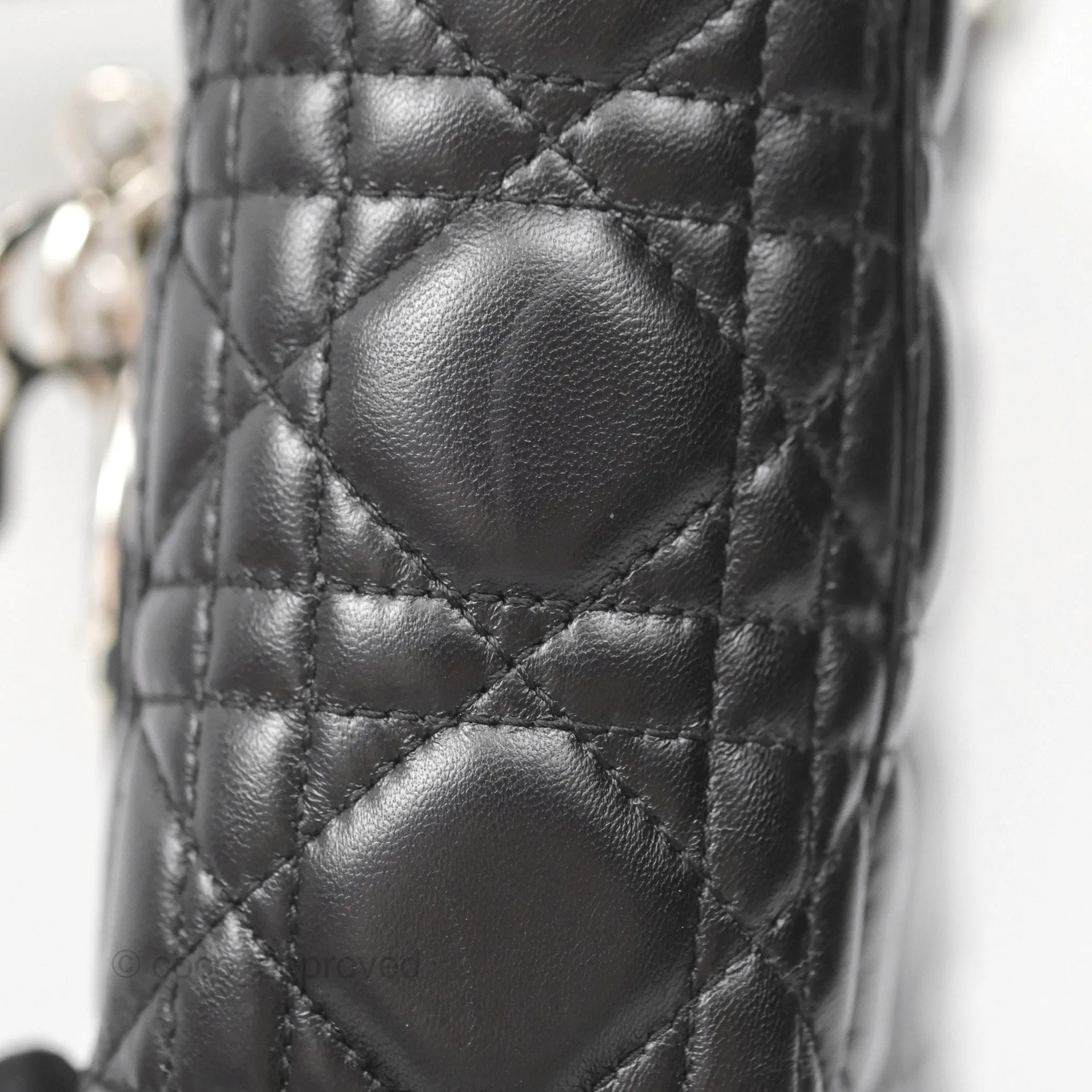 Christian Dior My ABCDior Lady Dior Black Lambskin Silver Hardware