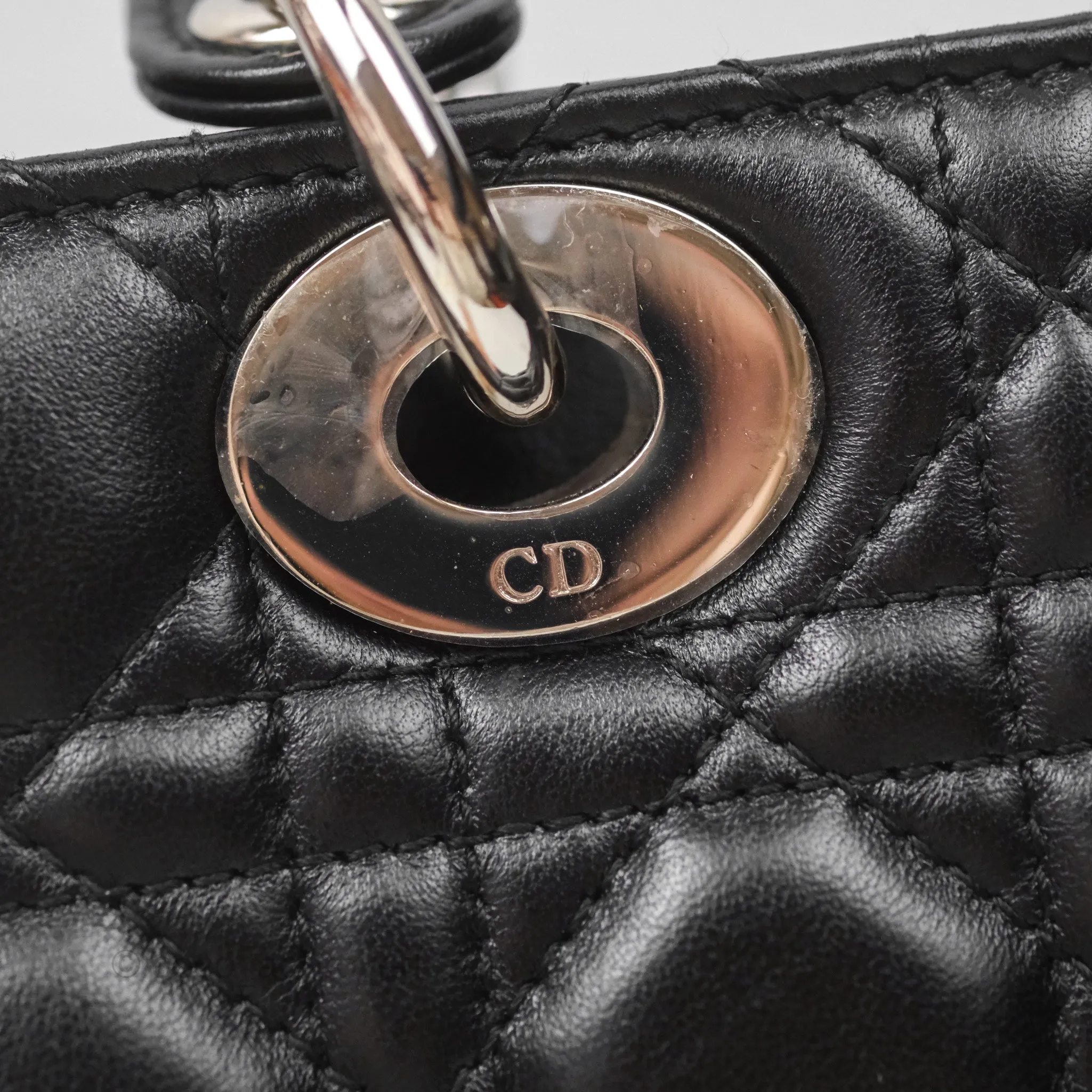 Christian Dior My ABCDior Lady Dior Black Lambskin Silver Hardware