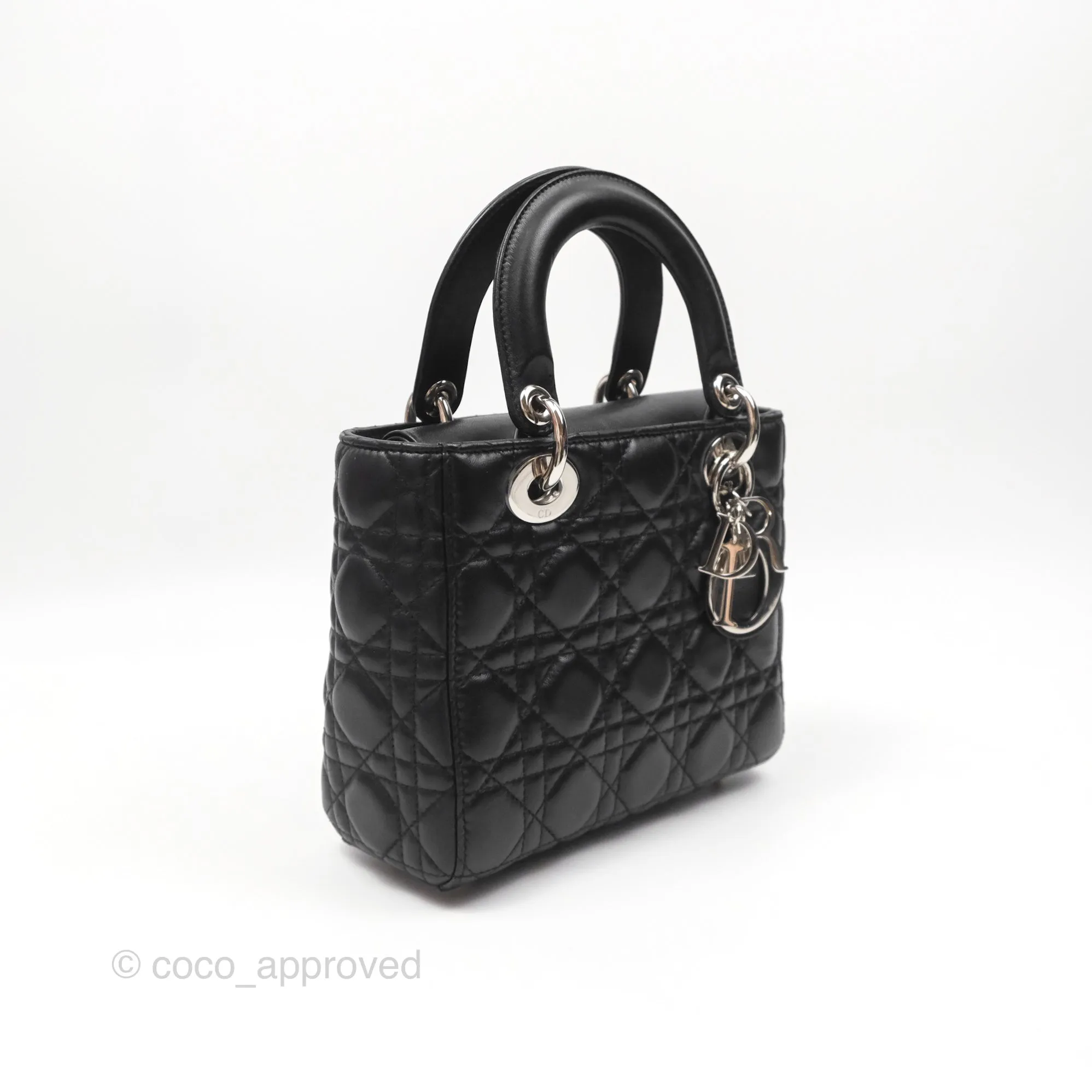 Christian Dior My ABCDior Lady Dior Black Lambskin Silver Hardware