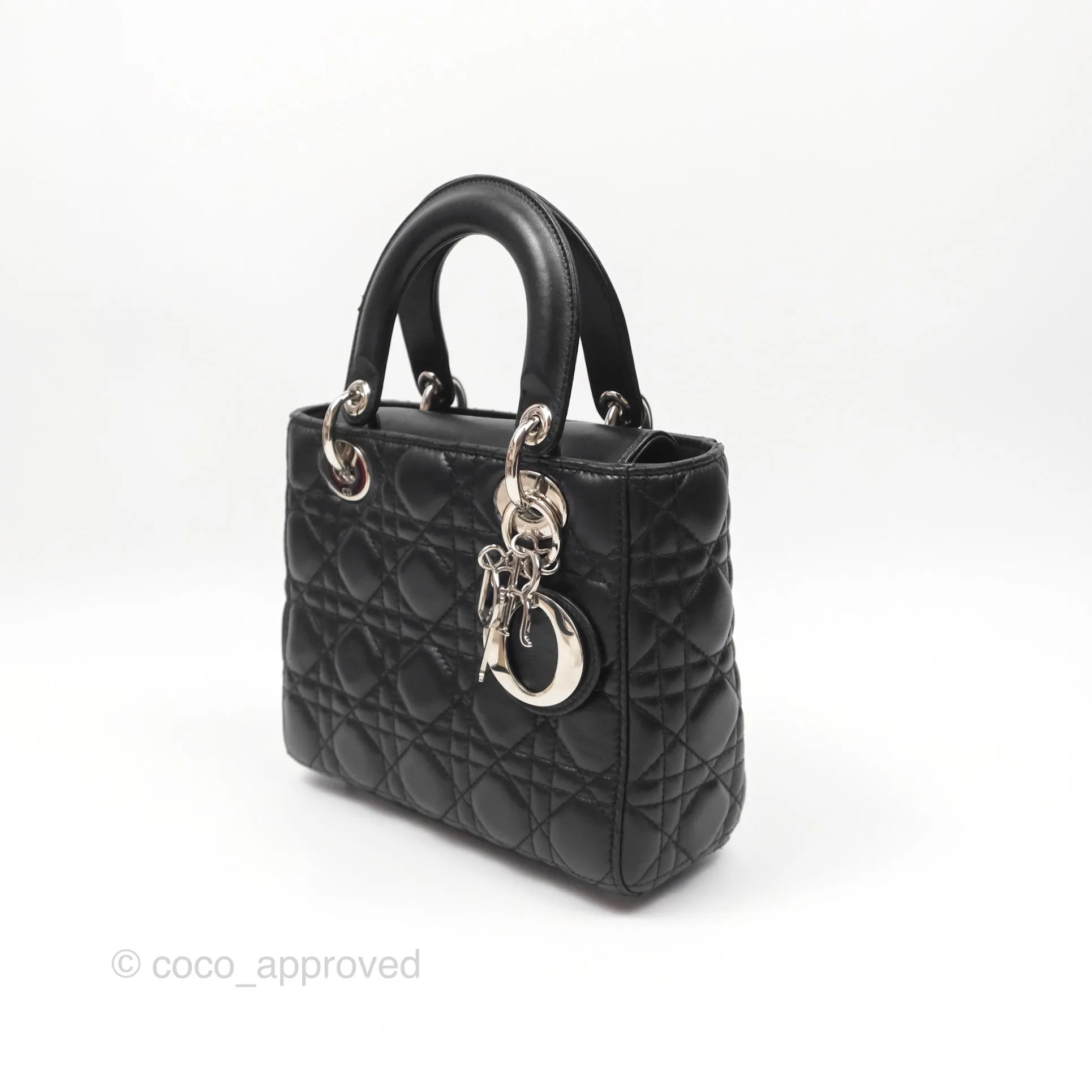 Christian Dior My ABCDior Lady Dior Black Lambskin Silver Hardware