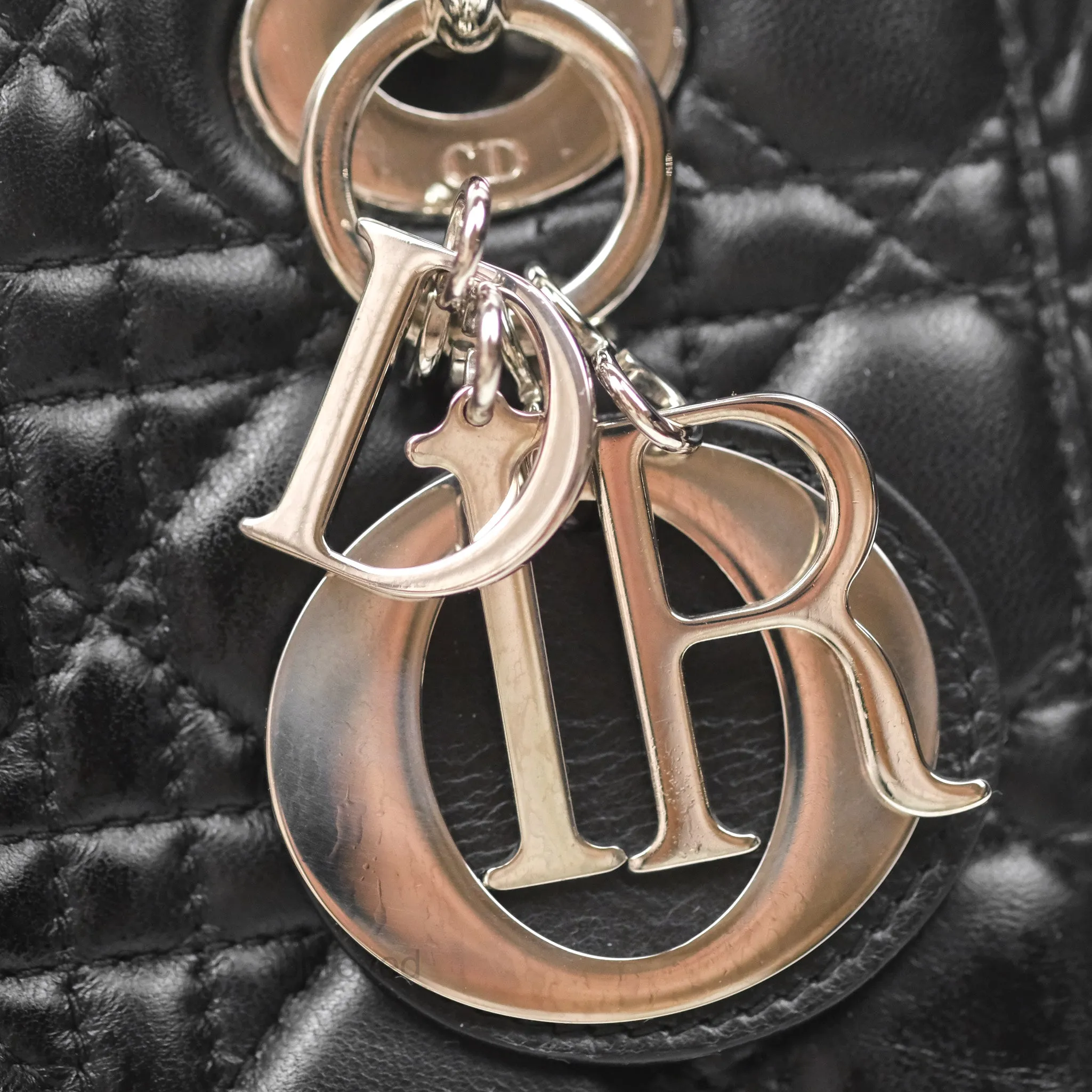 Christian Dior My ABCDior Lady Dior Black Lambskin Silver Hardware