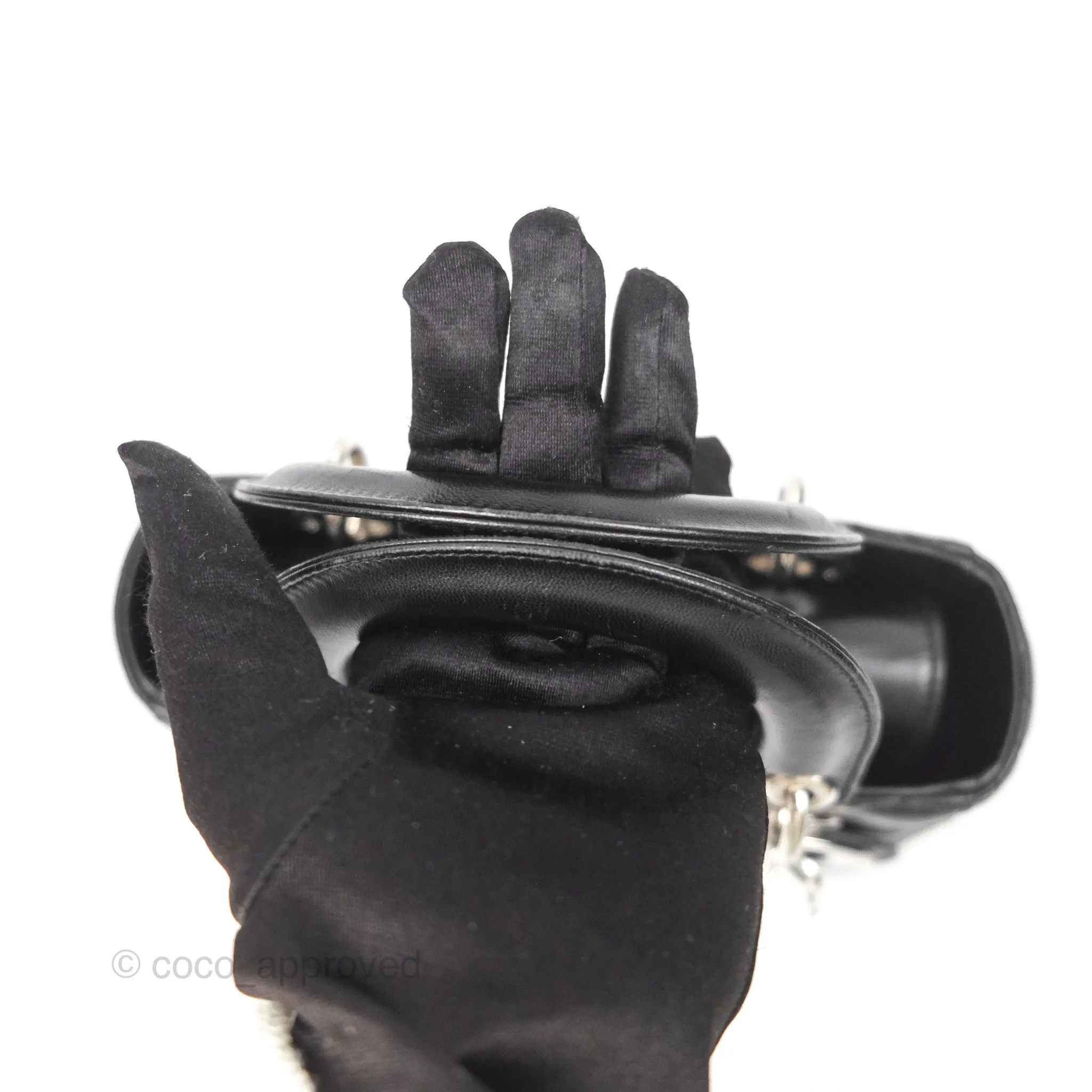 Christian Dior My ABCDior Lady Dior Black Lambskin Silver Hardware