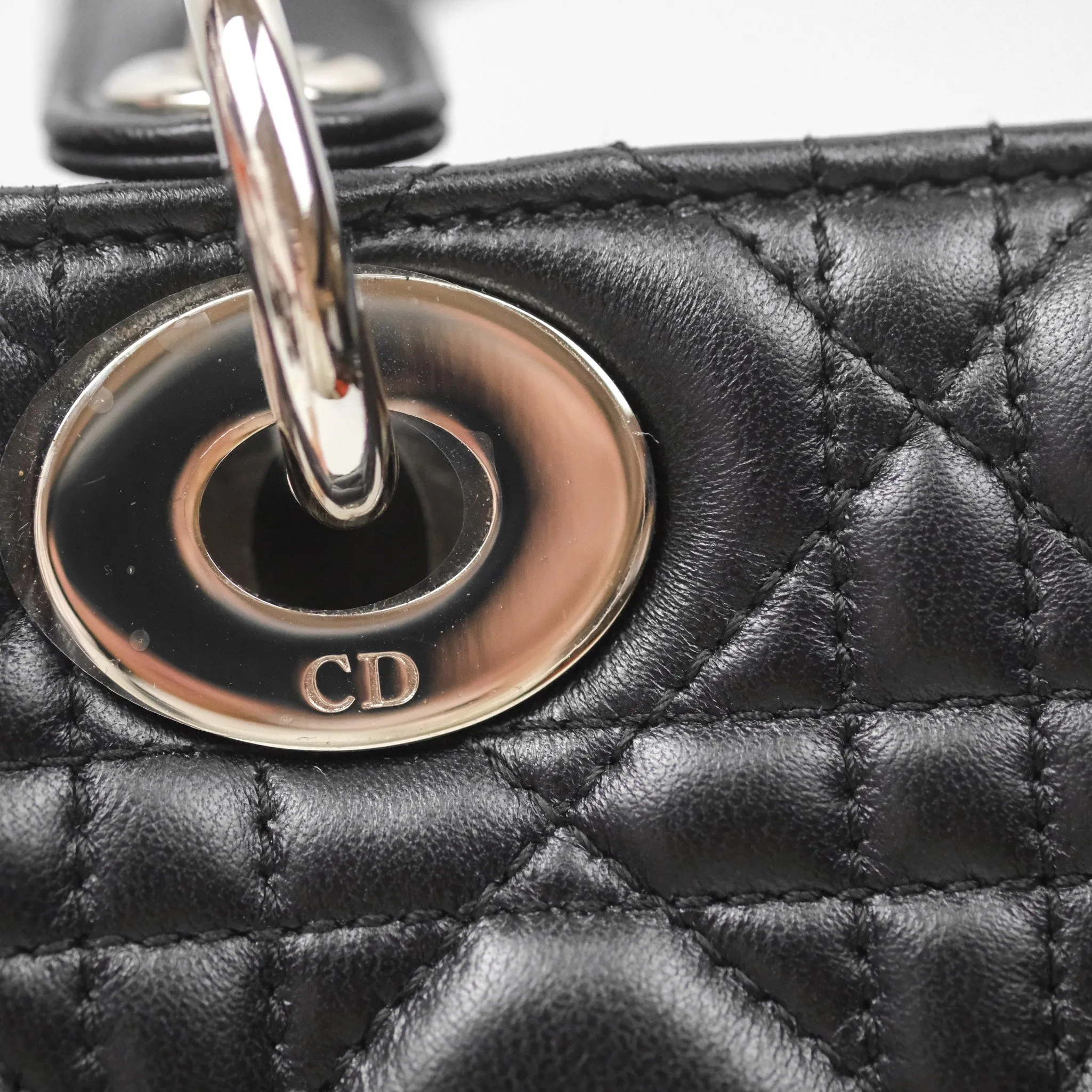 Christian Dior My ABCDior Lady Dior Black Lambskin Silver Hardware