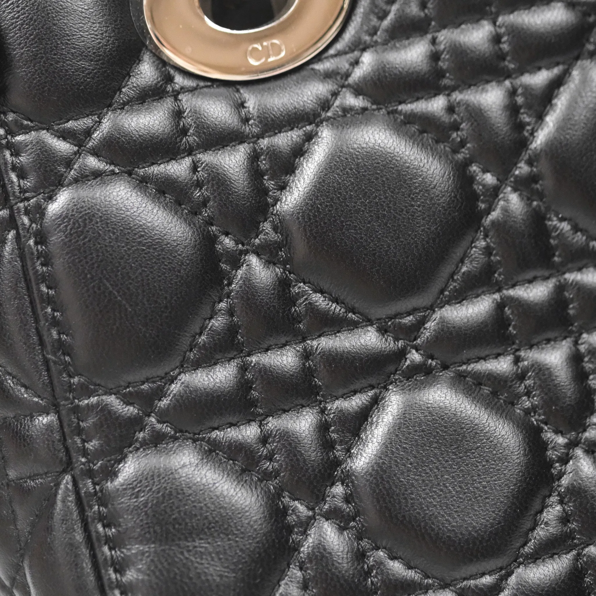 Christian Dior My ABCDior Lady Dior Black Lambskin Silver Hardware