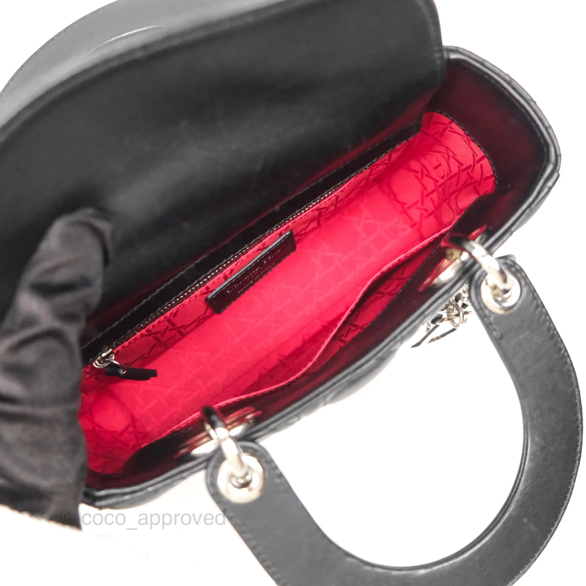 Christian Dior My ABCDior Lady Dior Black Lambskin Silver Hardware