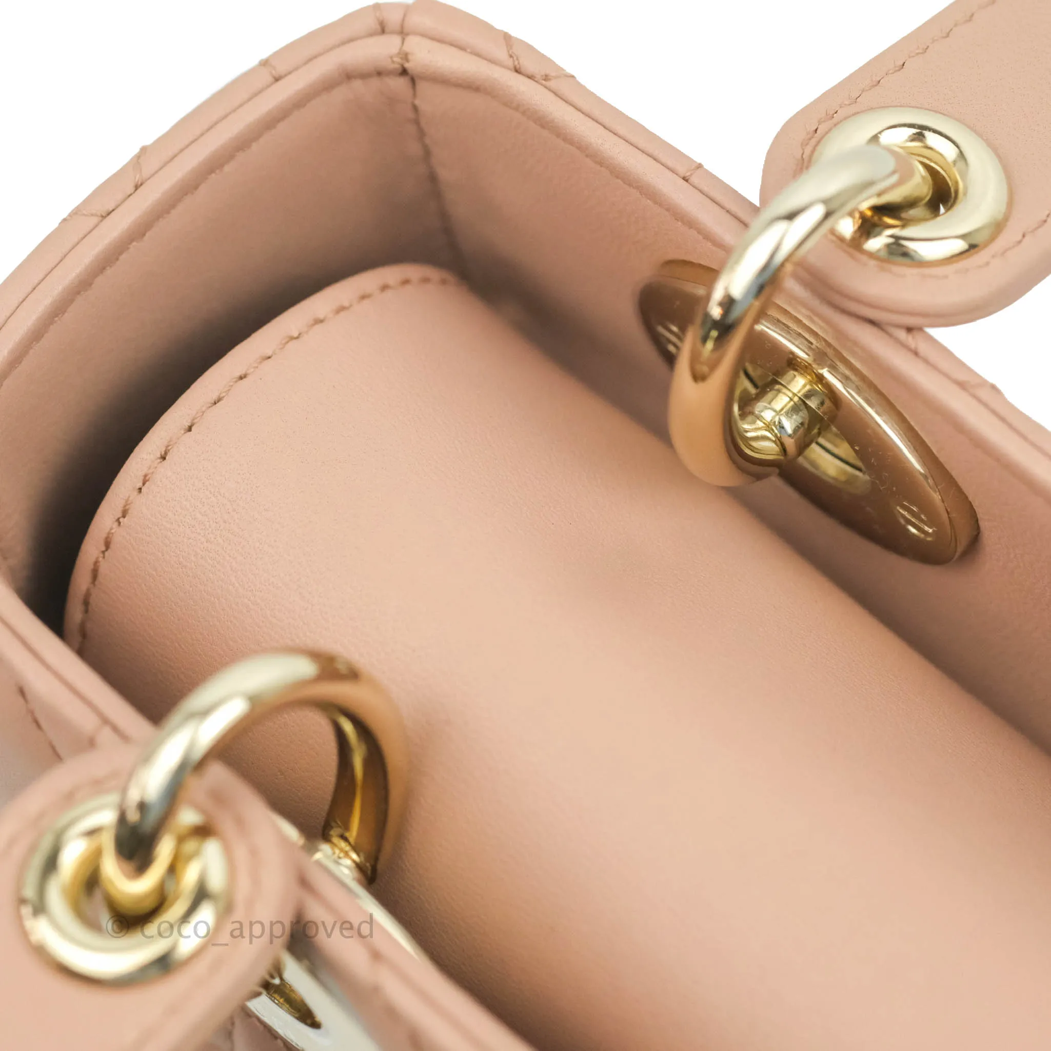 Christian Dior My ABCDior Lady Dior Fard Blush Lambskin Gold Hardware