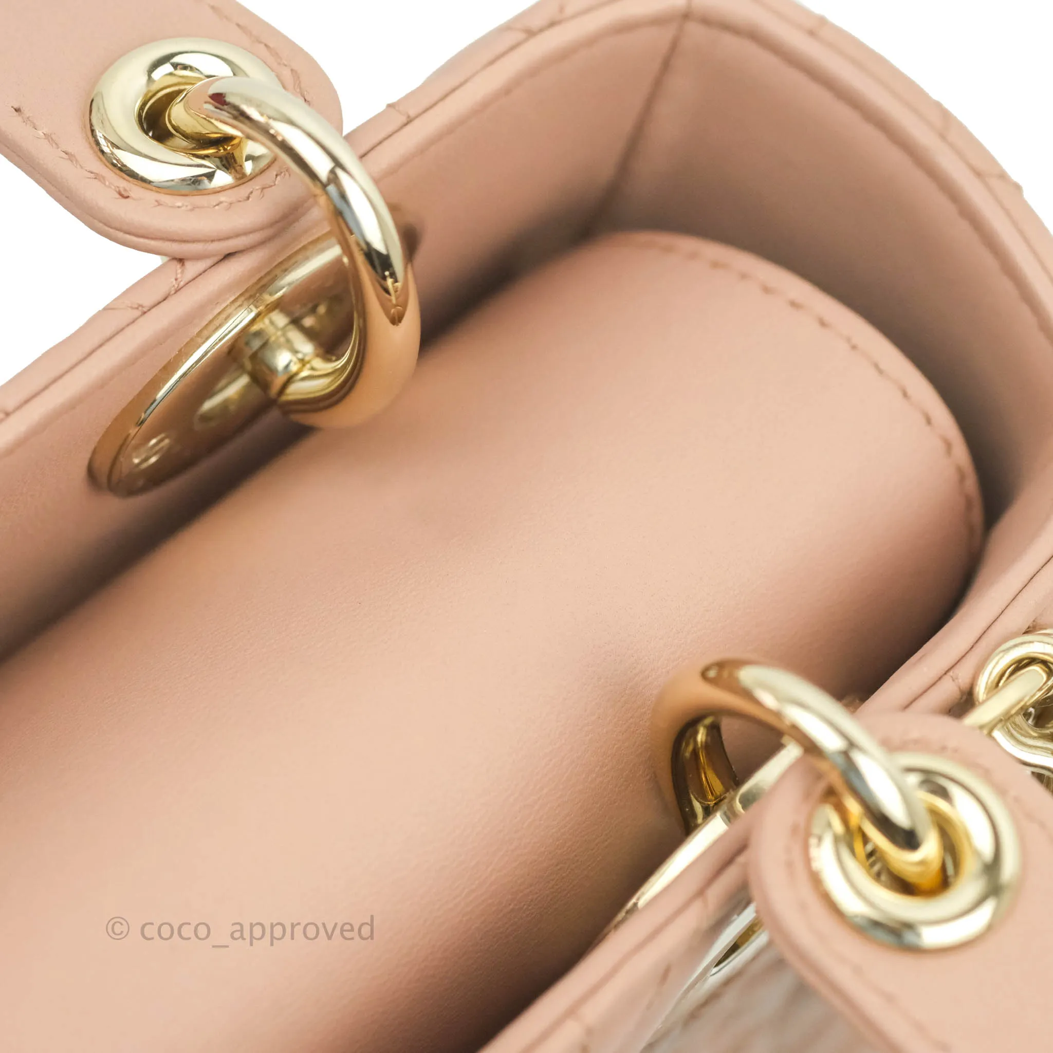 Christian Dior My ABCDior Lady Dior Fard Blush Lambskin Gold Hardware