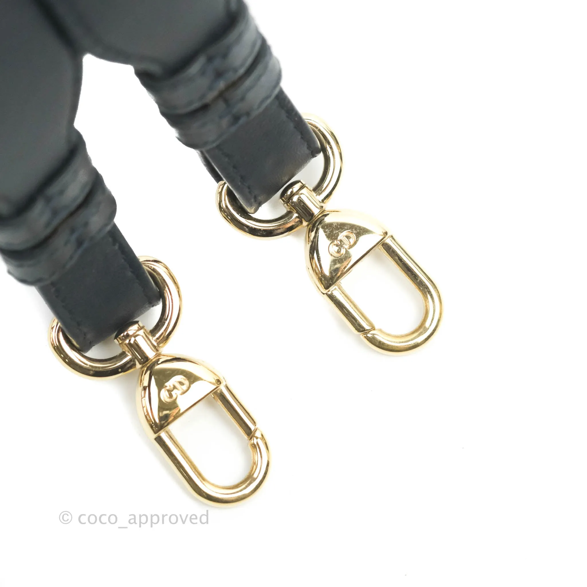 Christian Dior My ABCDior Lady Dior Navy Lambskin Gold Hardware with Twilly