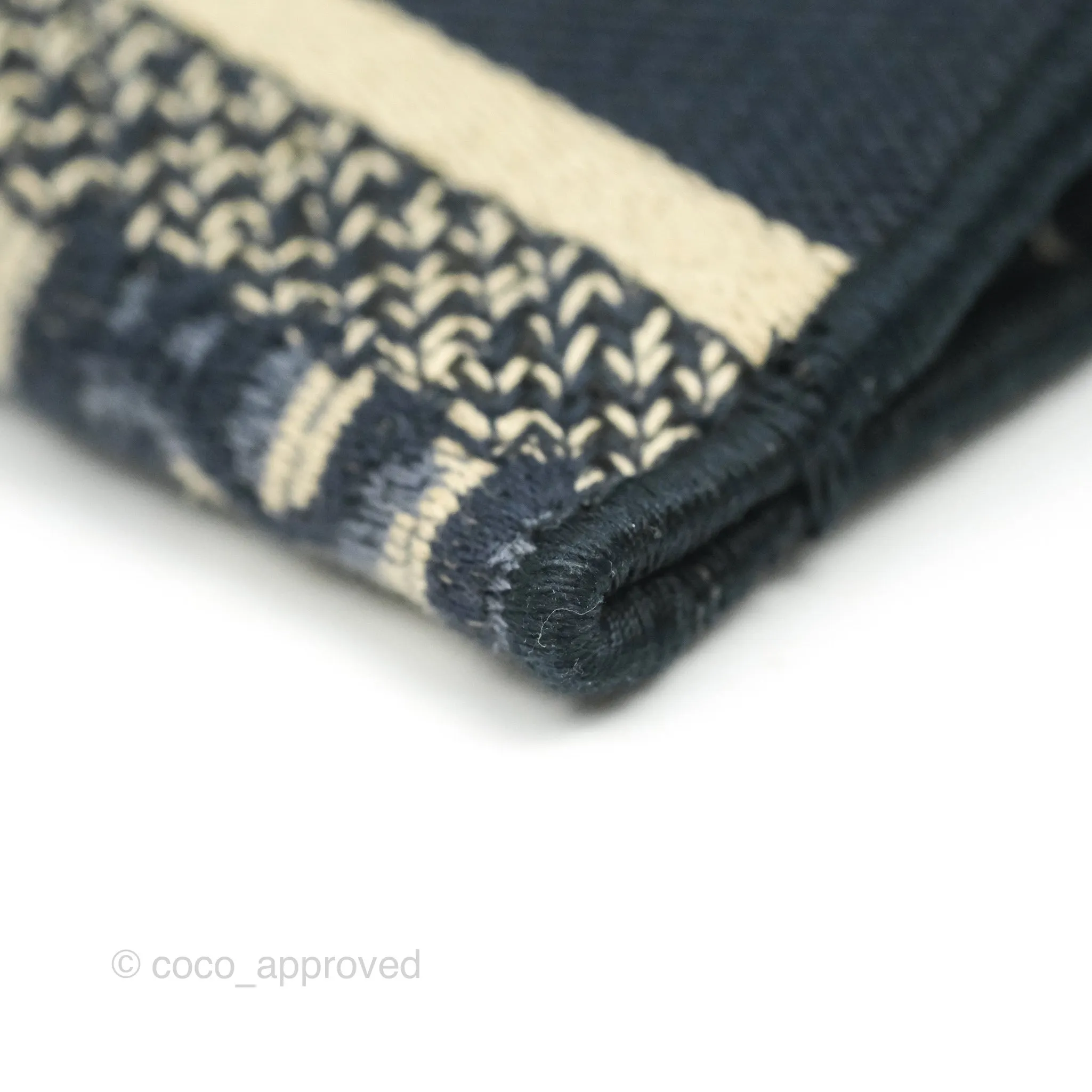 Christian Dior Navy Oblique Slim Saddle Pouch