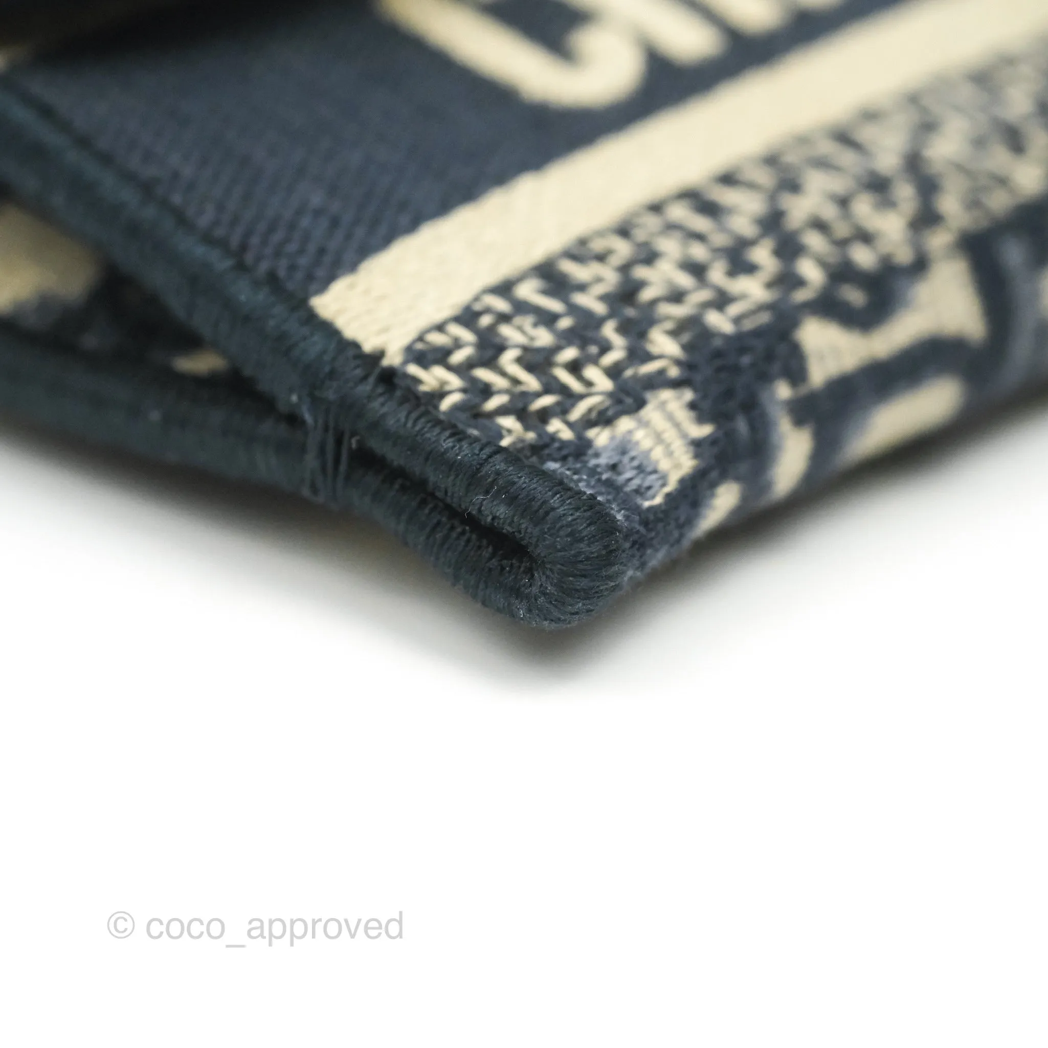 Christian Dior Navy Oblique Slim Saddle Pouch