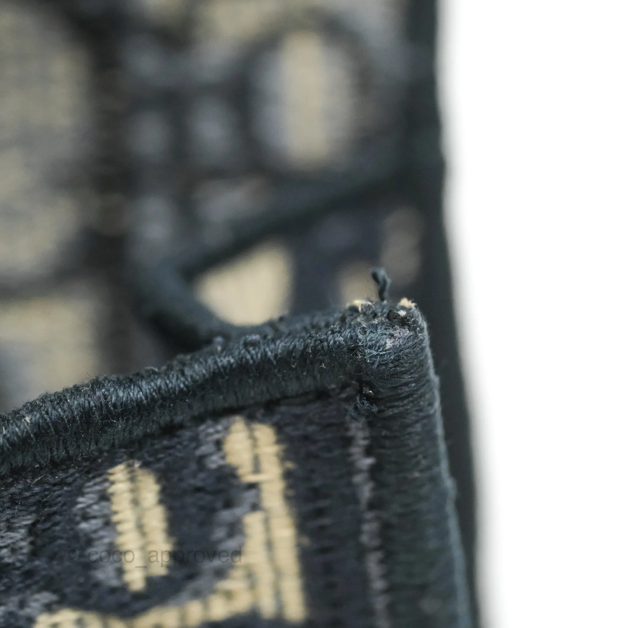 Christian Dior Navy Oblique Slim Saddle Pouch