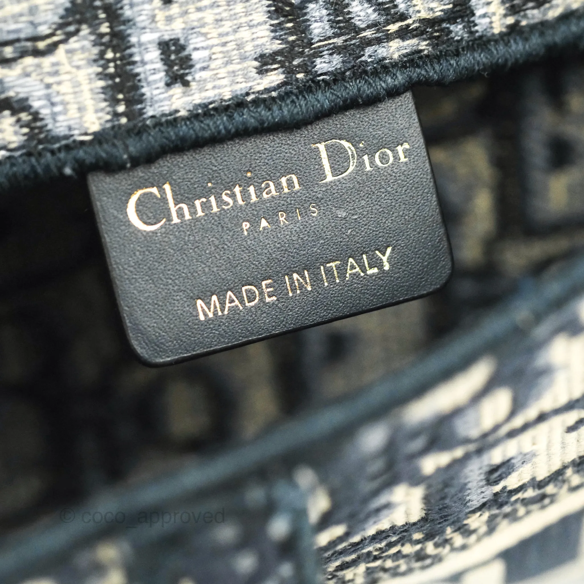 Christian Dior Navy Oblique Slim Saddle Pouch