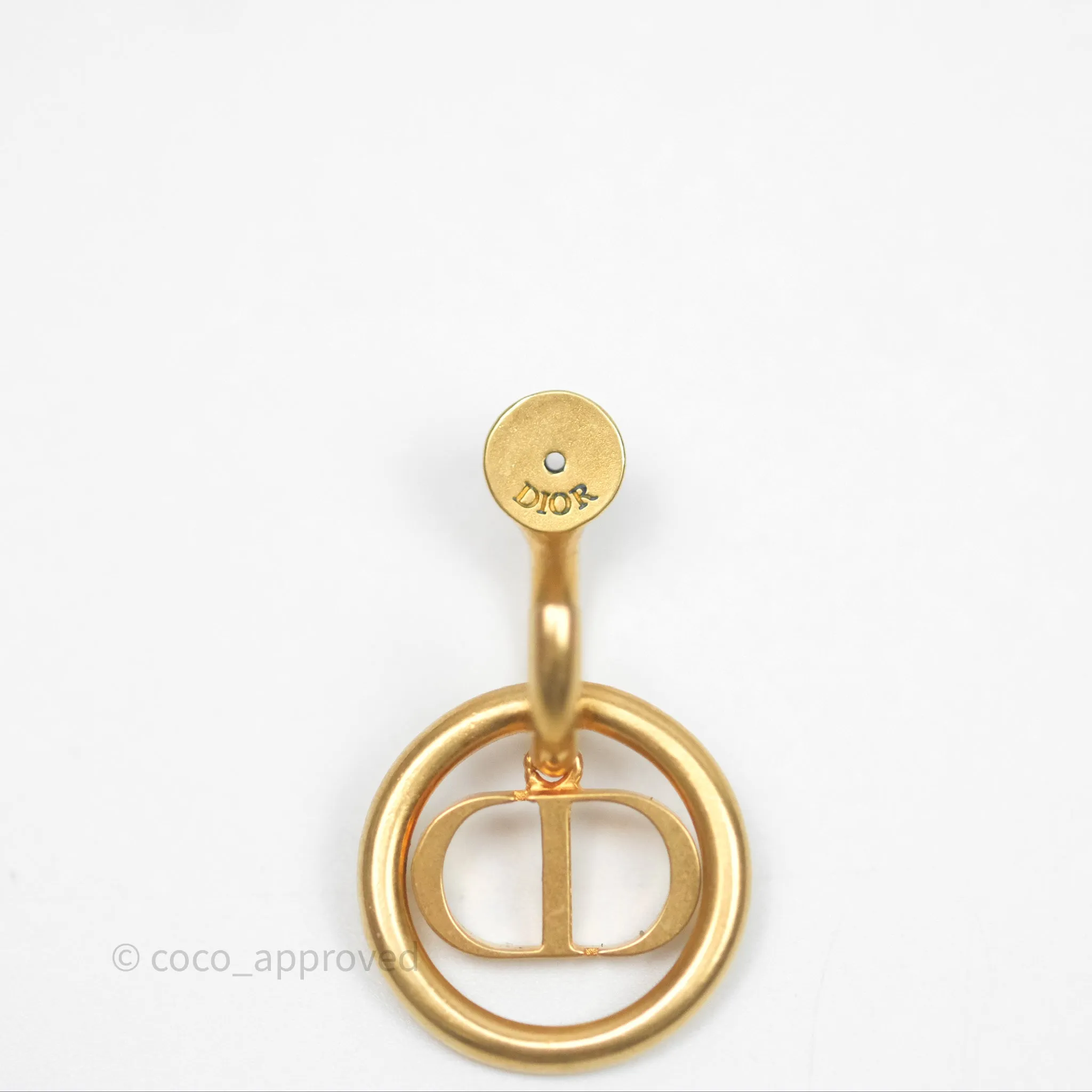 Christian Dior Pearl 30 Montaigne Earrings Gold Tone